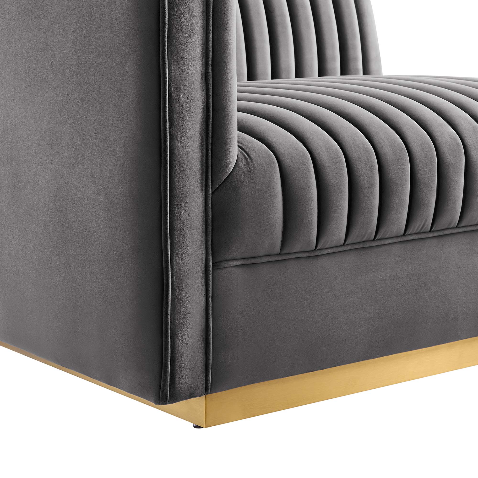 Sanguine Channel Tufted Performance Velvet 4-Piece Right-Facing Modular Sectional Sofa by Modway