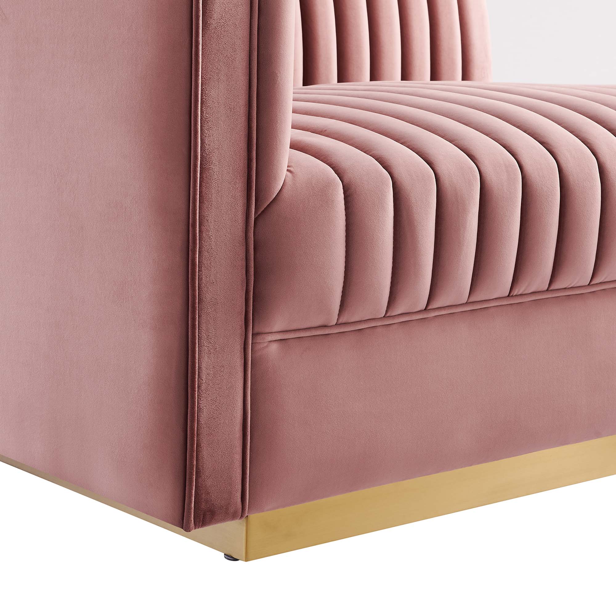 Sanguine Channel Tufted Performance Velvet 5-Piece Right-Facing Modular Sectional Sofa by Modway