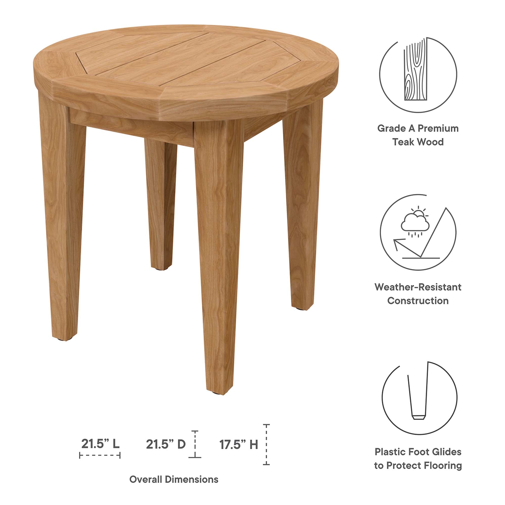 Brisbane 6-Piece Teak Wood Outdoor Patio Set by Modway