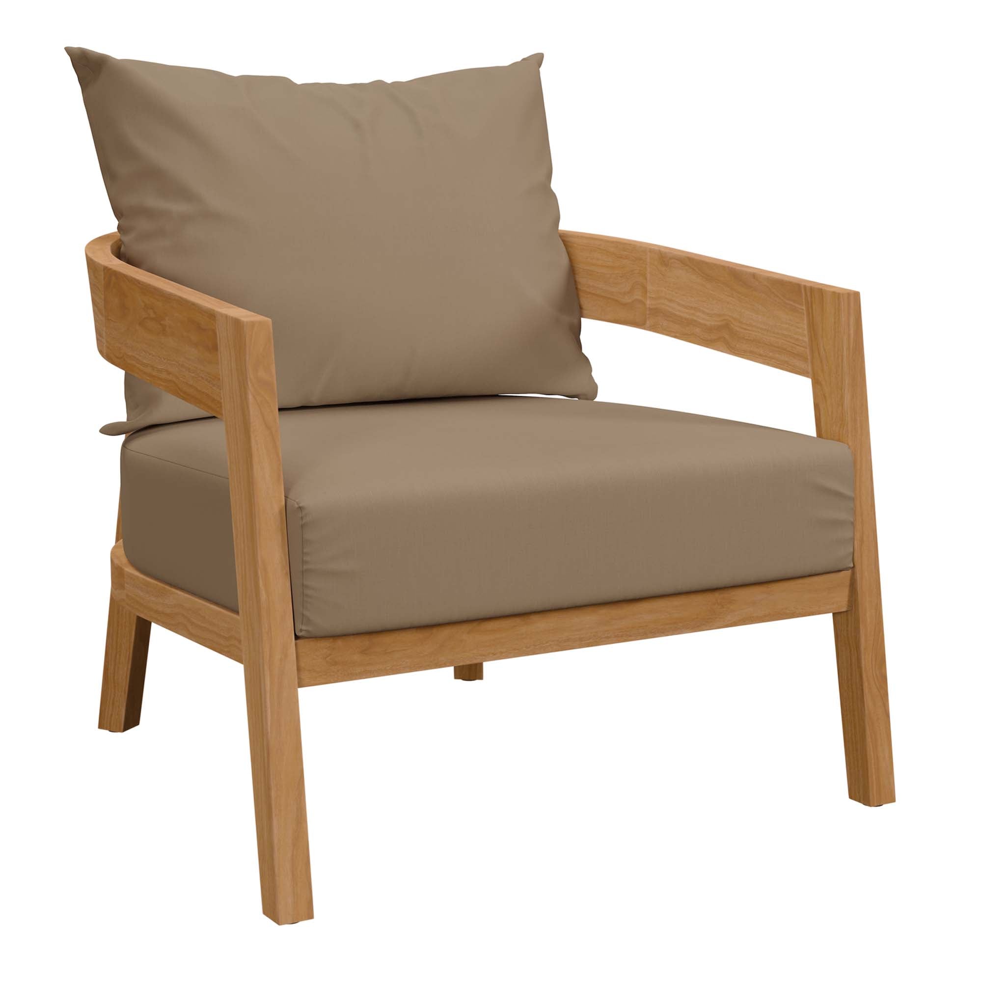 Brisbane 3-Piece Teak Wood Outdoor Patio Outdoor Patio Set by Modway
