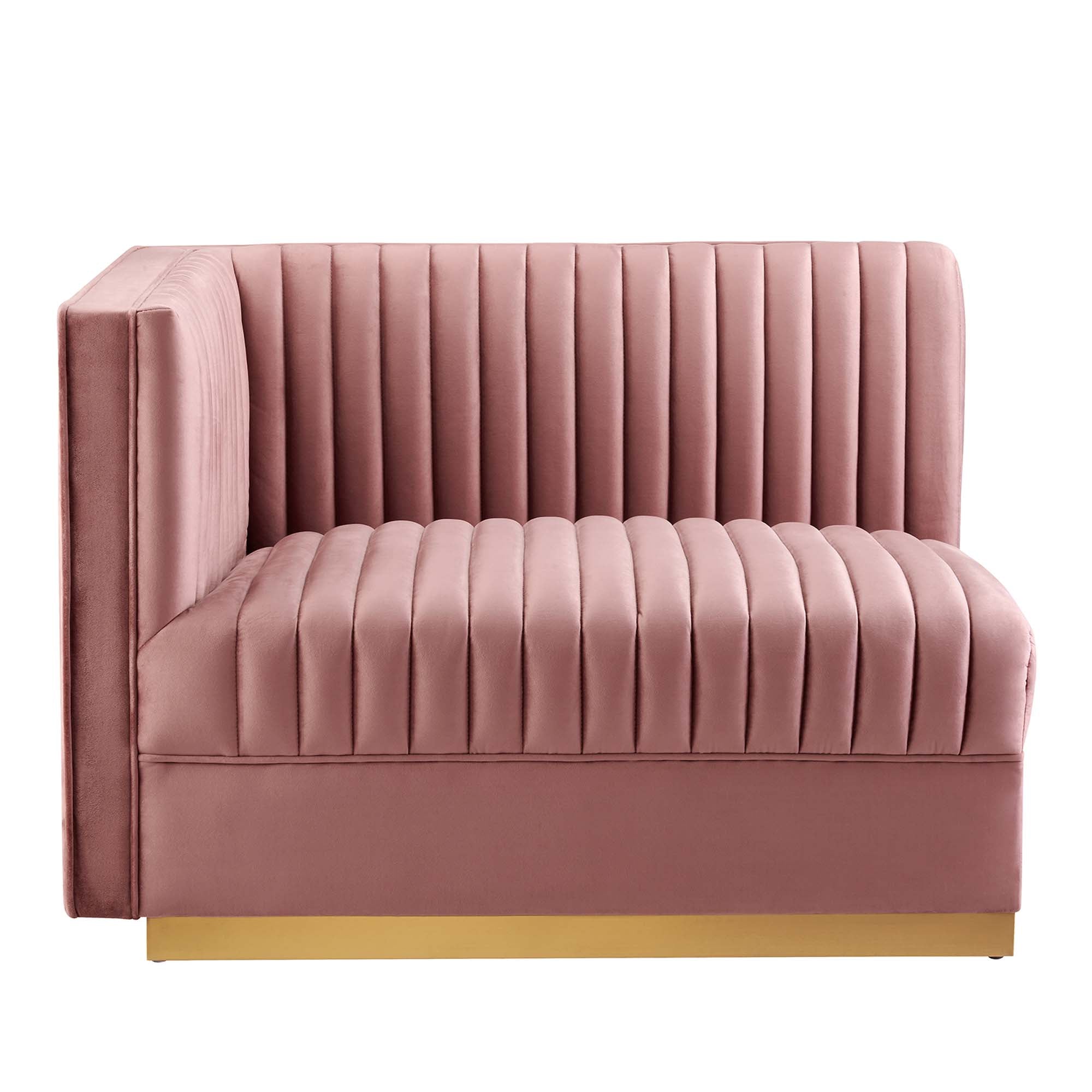 Sanguine Channel Tufted Performance Velvet 6-Piece Modular Sectional Sofa by Modway