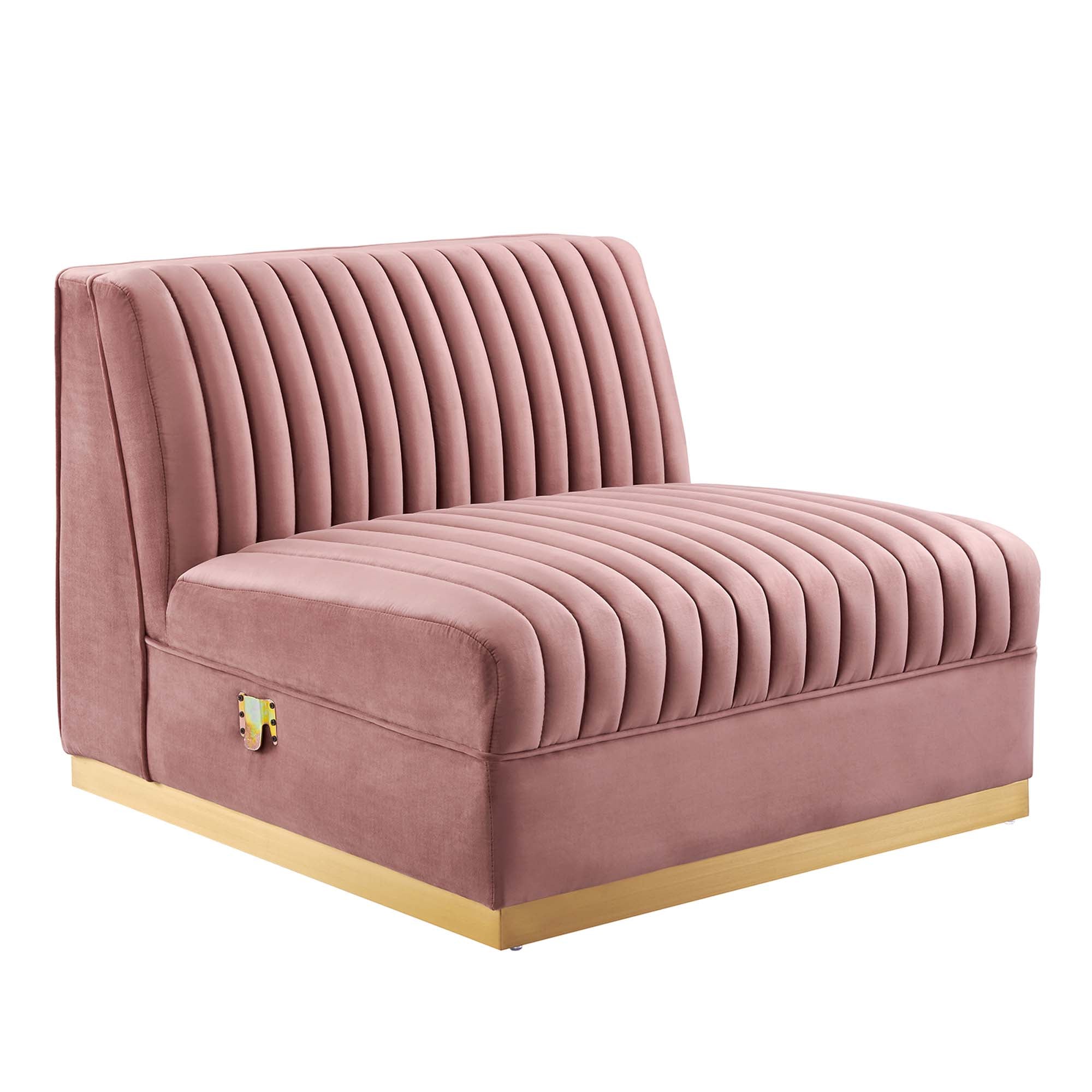 Sanguine Channel Tufted Performance Velvet 6-Piece Modular Sectional Sofa by Modway