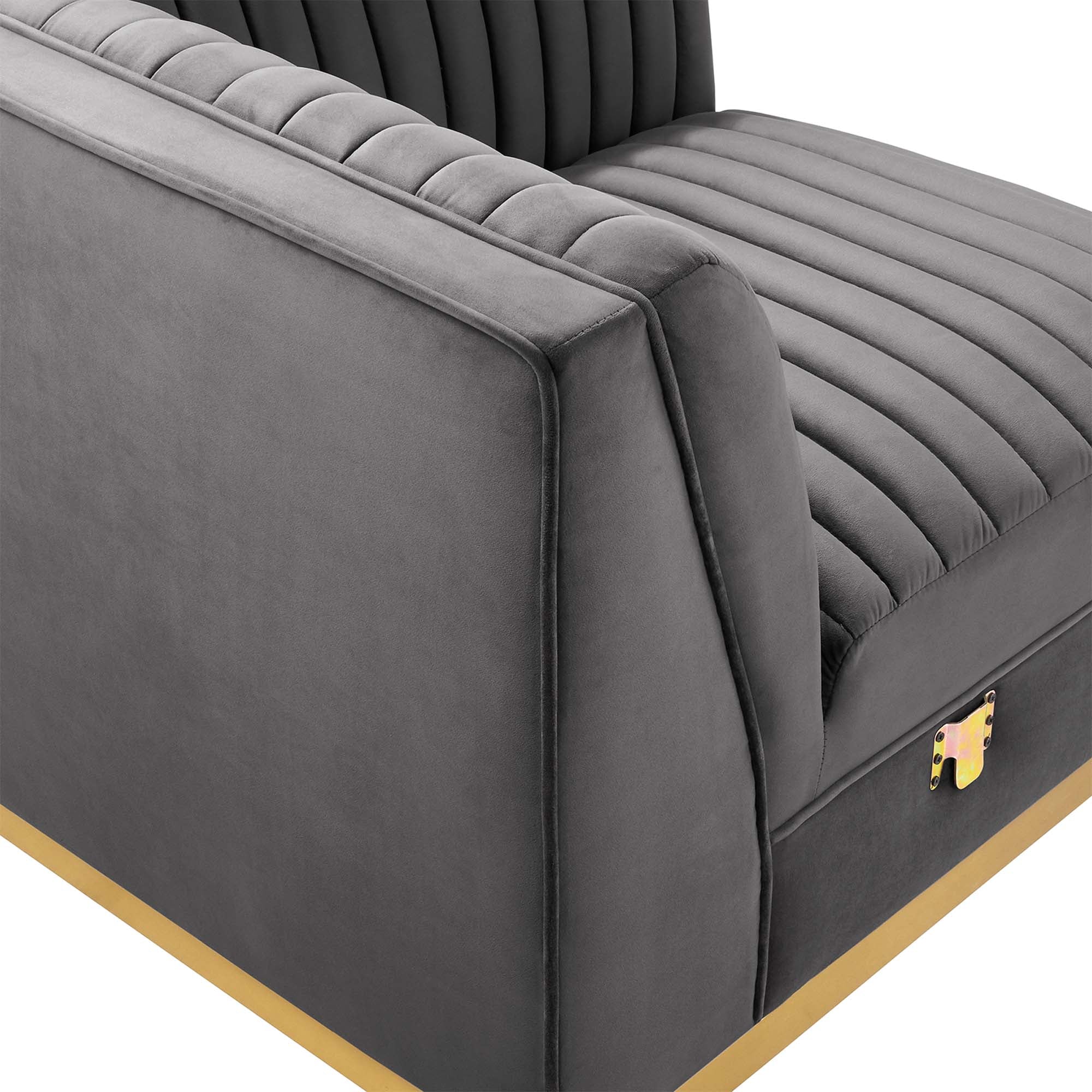 Sanguine Channel Tufted Performance Velvet 6-Piece Modular Sectional Sofa by Modway