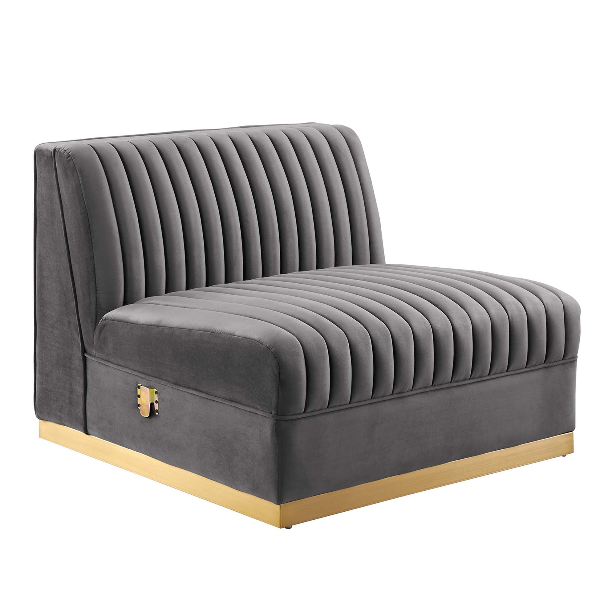 Sanguine Channel Tufted Performance Velvet 6-Piece Modular Sectional Sofa by Modway