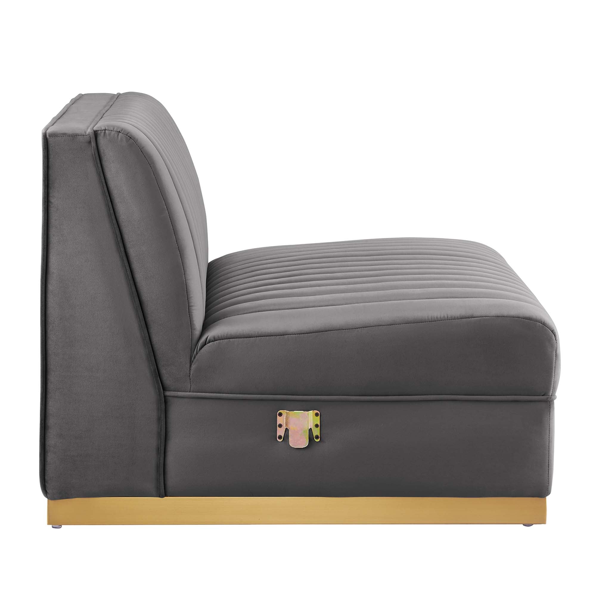 Sanguine Channel Tufted Performance Velvet 6-Piece Modular Sectional Sofa by Modway