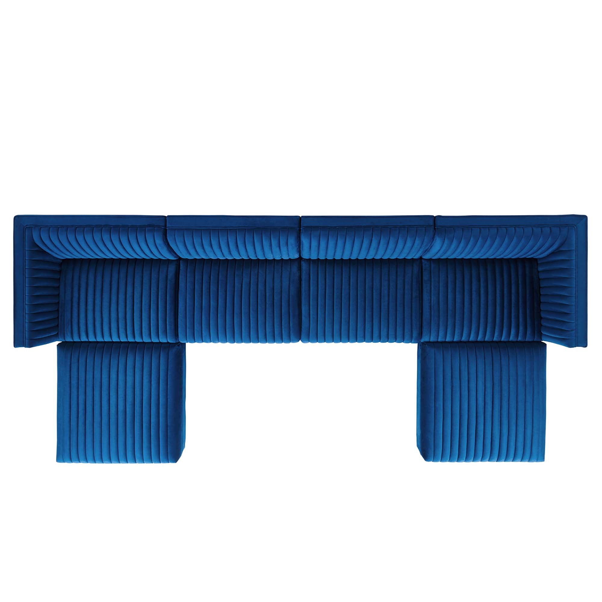 Sanguine Channel Tufted Performance Velvet 6-Piece Modular Sectional Sofa by Modway