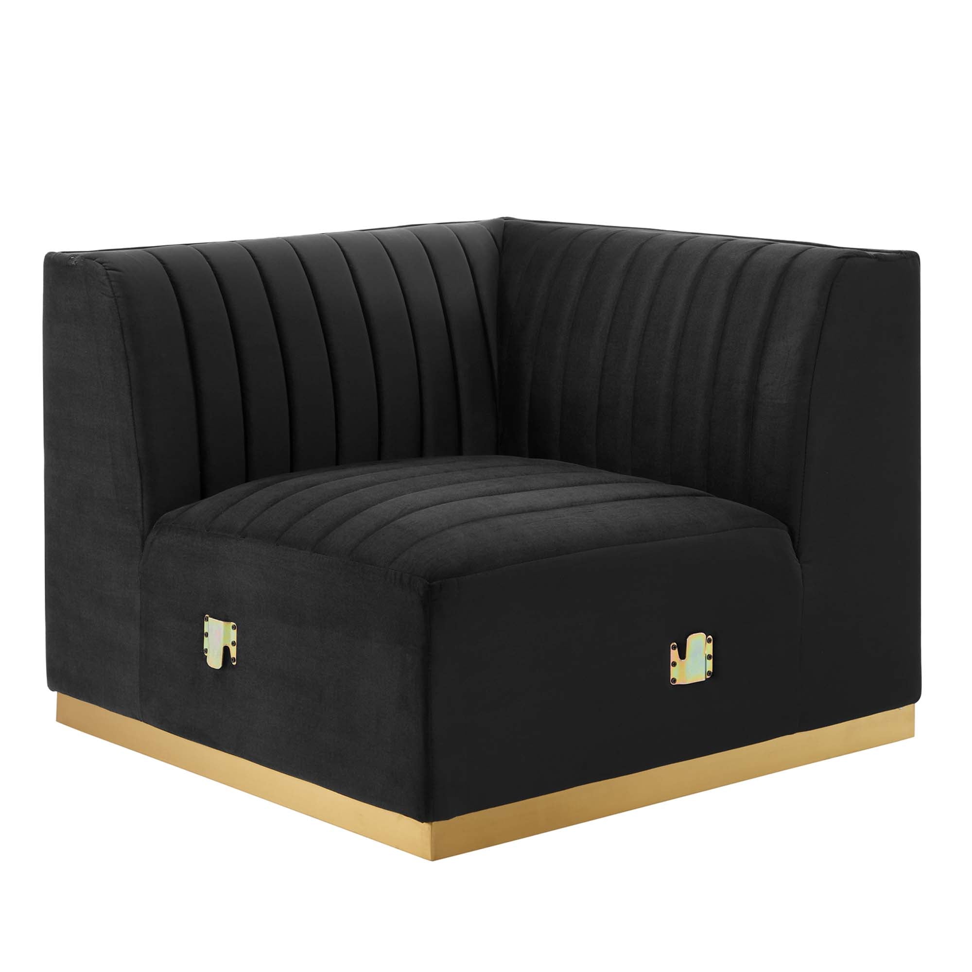 Conjure 5-Piece Channel Tufted Performance Velvet Sectional by Modway