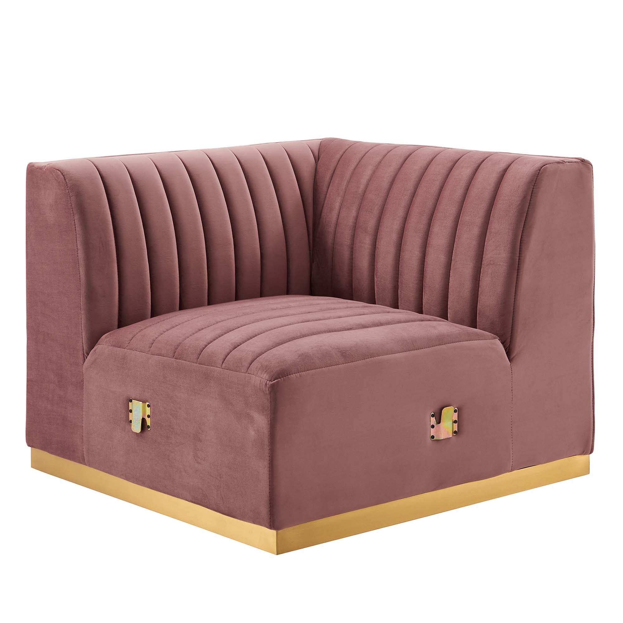 Conjure 5-Piece Channel Tufted Performance Velvet Sectional by Modway