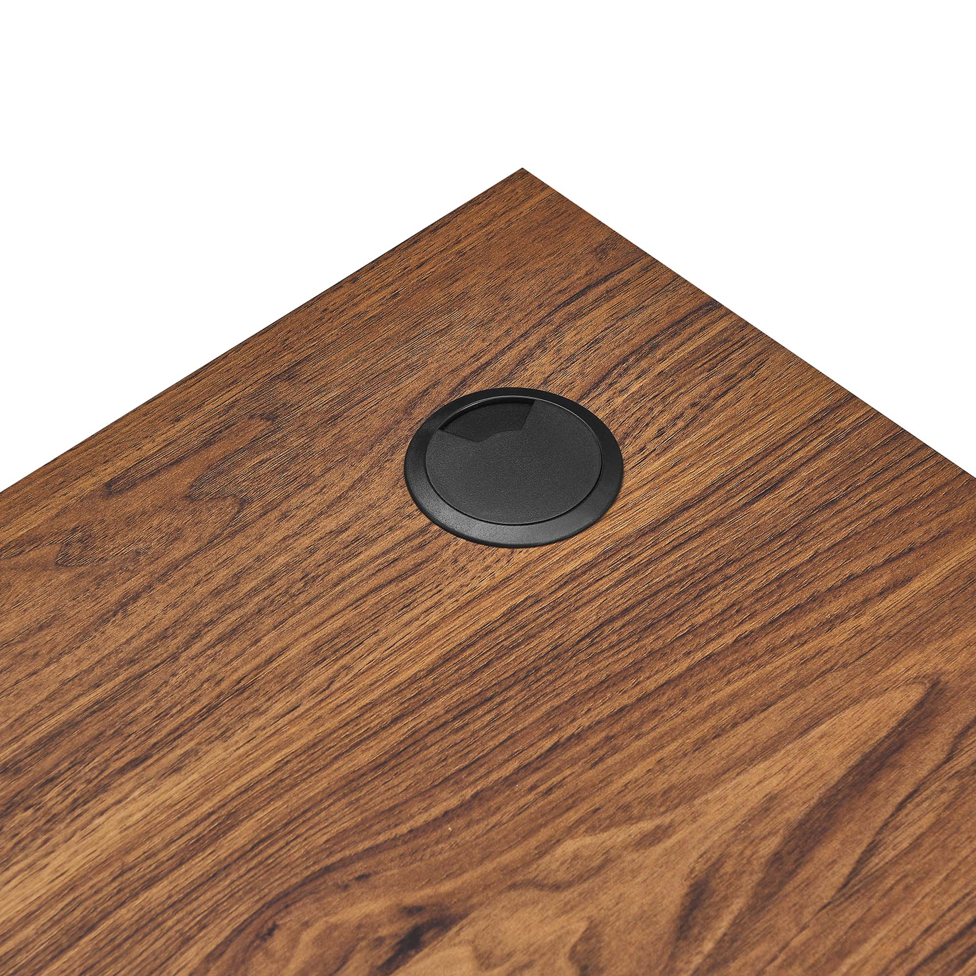 Transmit 47" Wall Mount Corner Walnut Office Desk by Modway