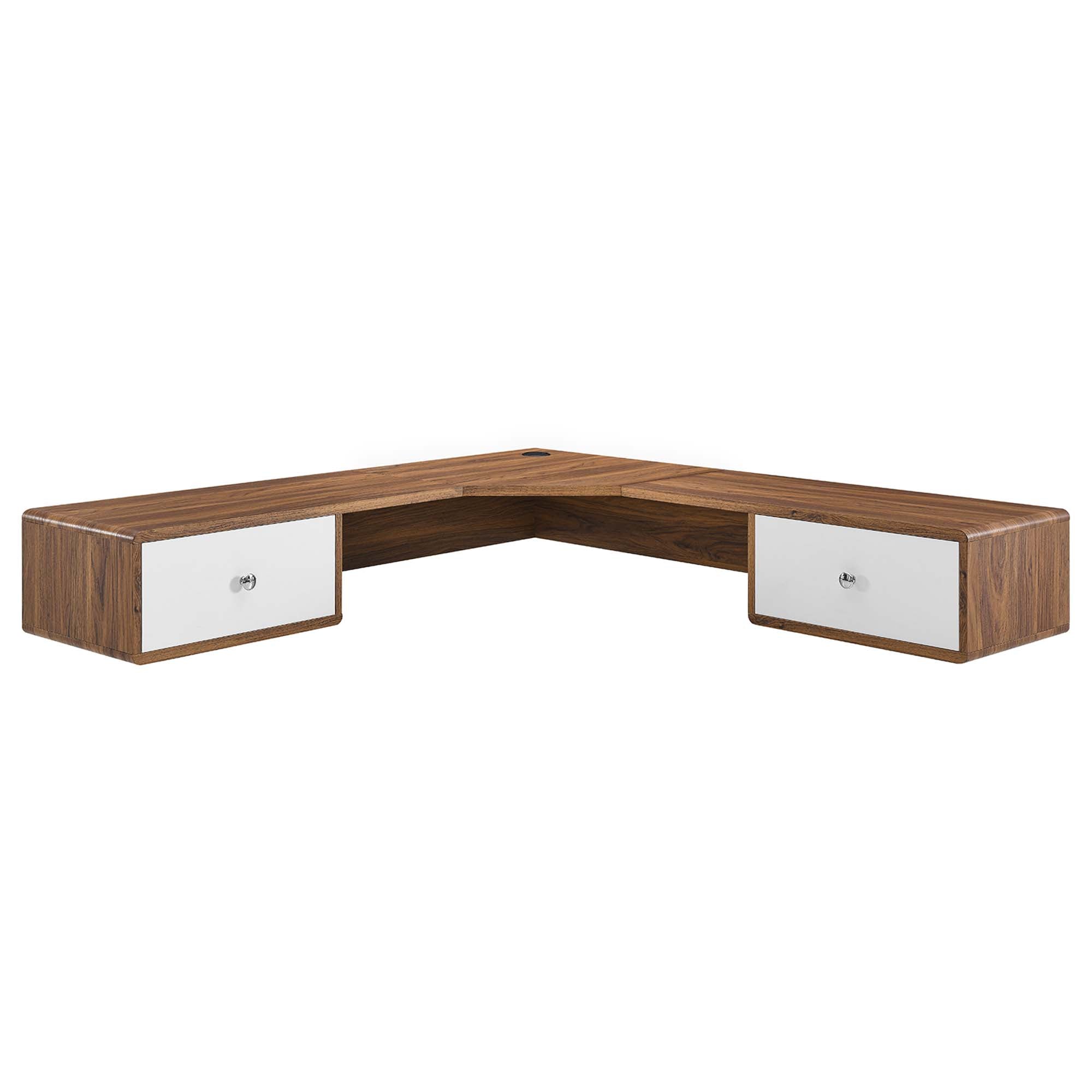 Transmit 55" Wall Mount Corner Wood Office Desk by Modway
