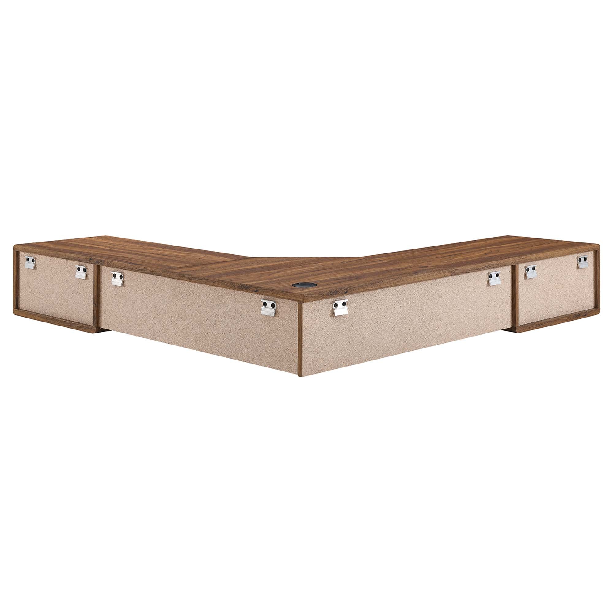 Transmit 55" Wall Mount Corner Wood Office Desk by Modway