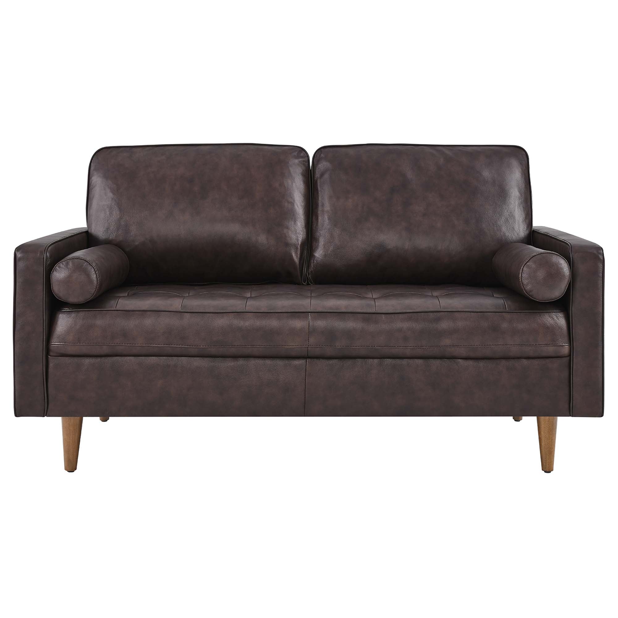 Valour Leather Loveseat by Modway