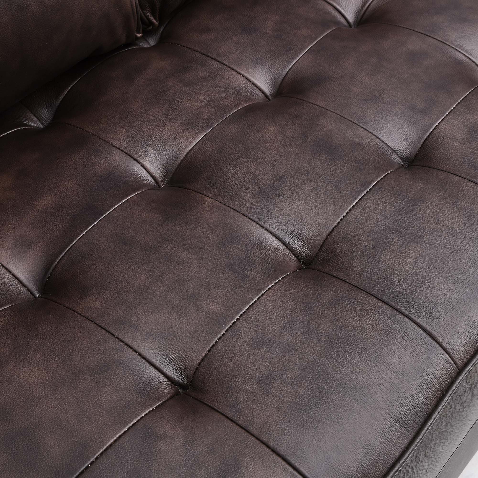 Valour Leather Loveseat by Modway