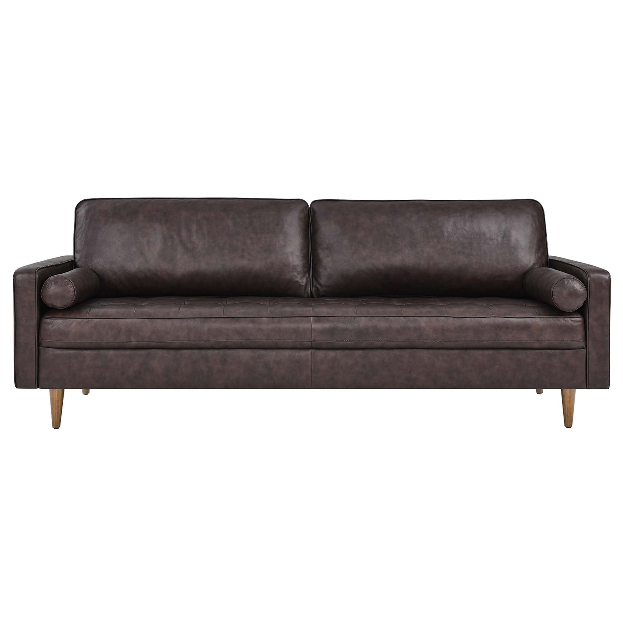 Valour 88" Leather Sofa by Modway