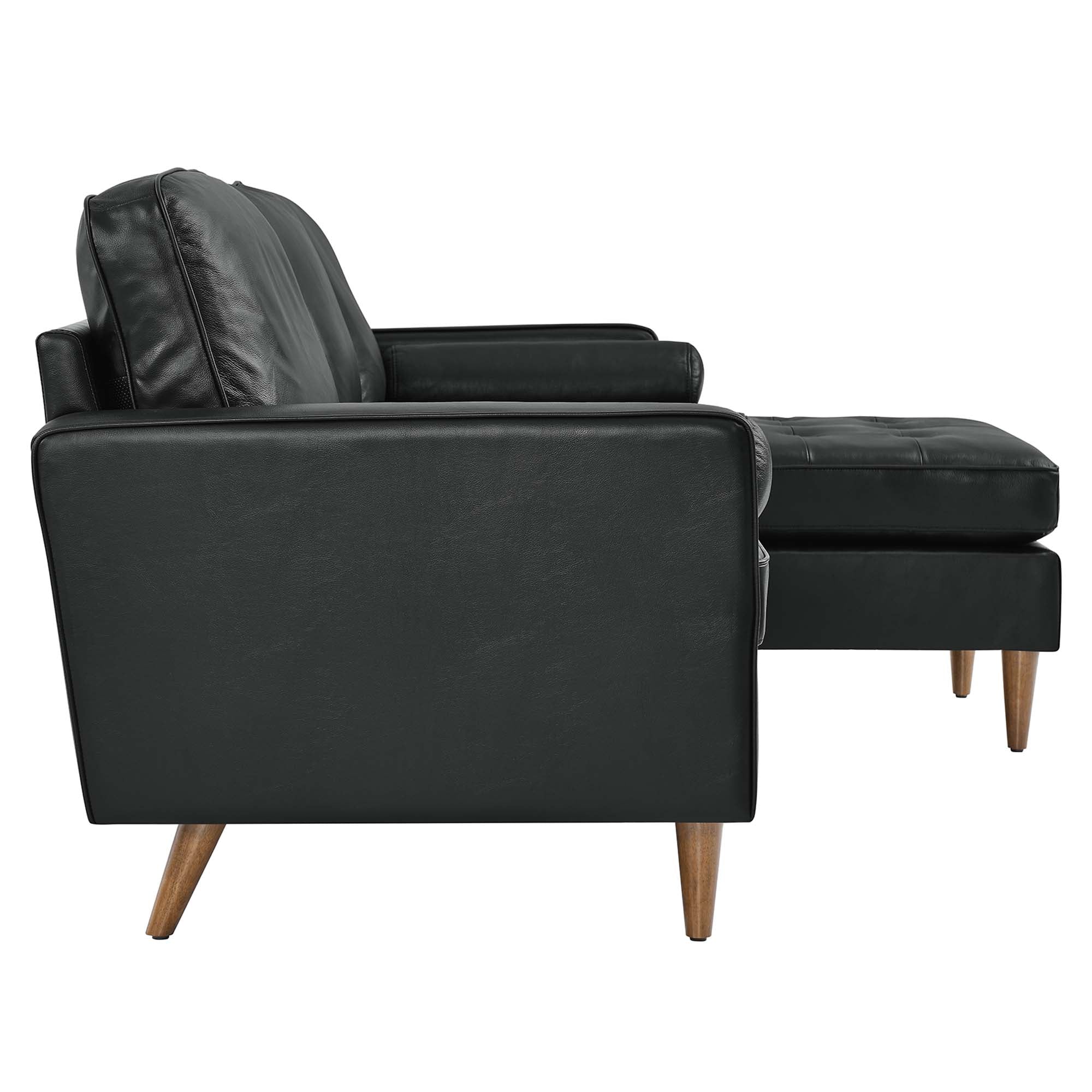 Valour 78" Leather Apartment Sectional Sofa by Modway
