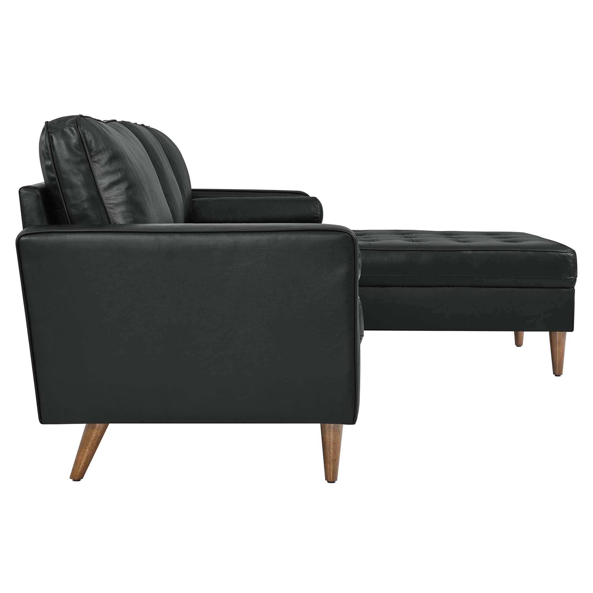 Valour 98" Leather Sectional Sofa by Modway