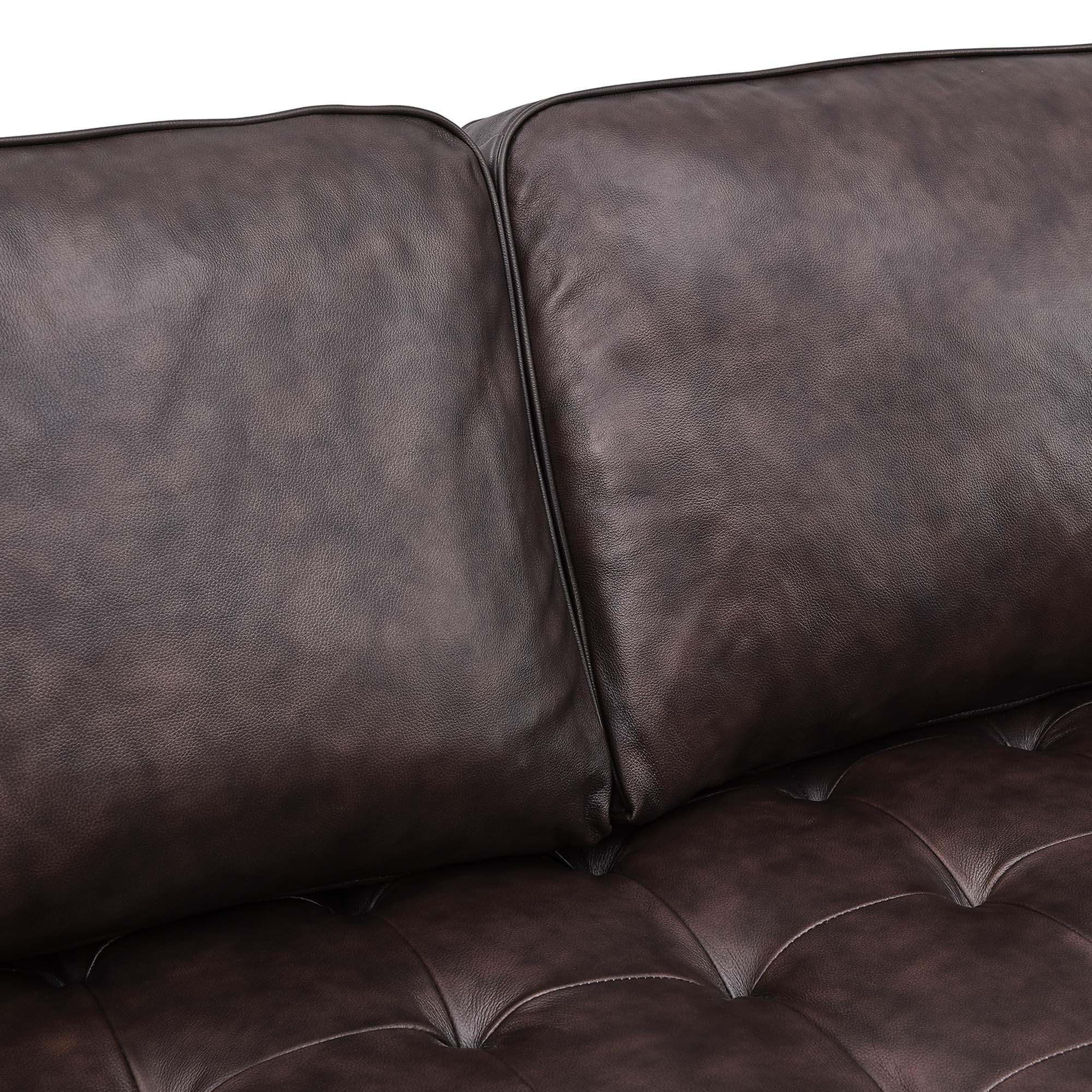 Valour 98" Leather Sectional Sofa by Modway