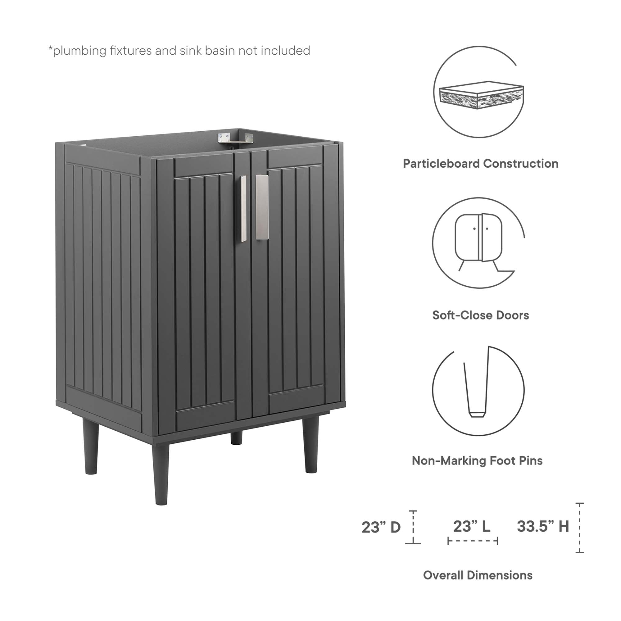 Augusta 24" Bathroom Vanity Cabinet (Sink Basin Not Included) by Modway