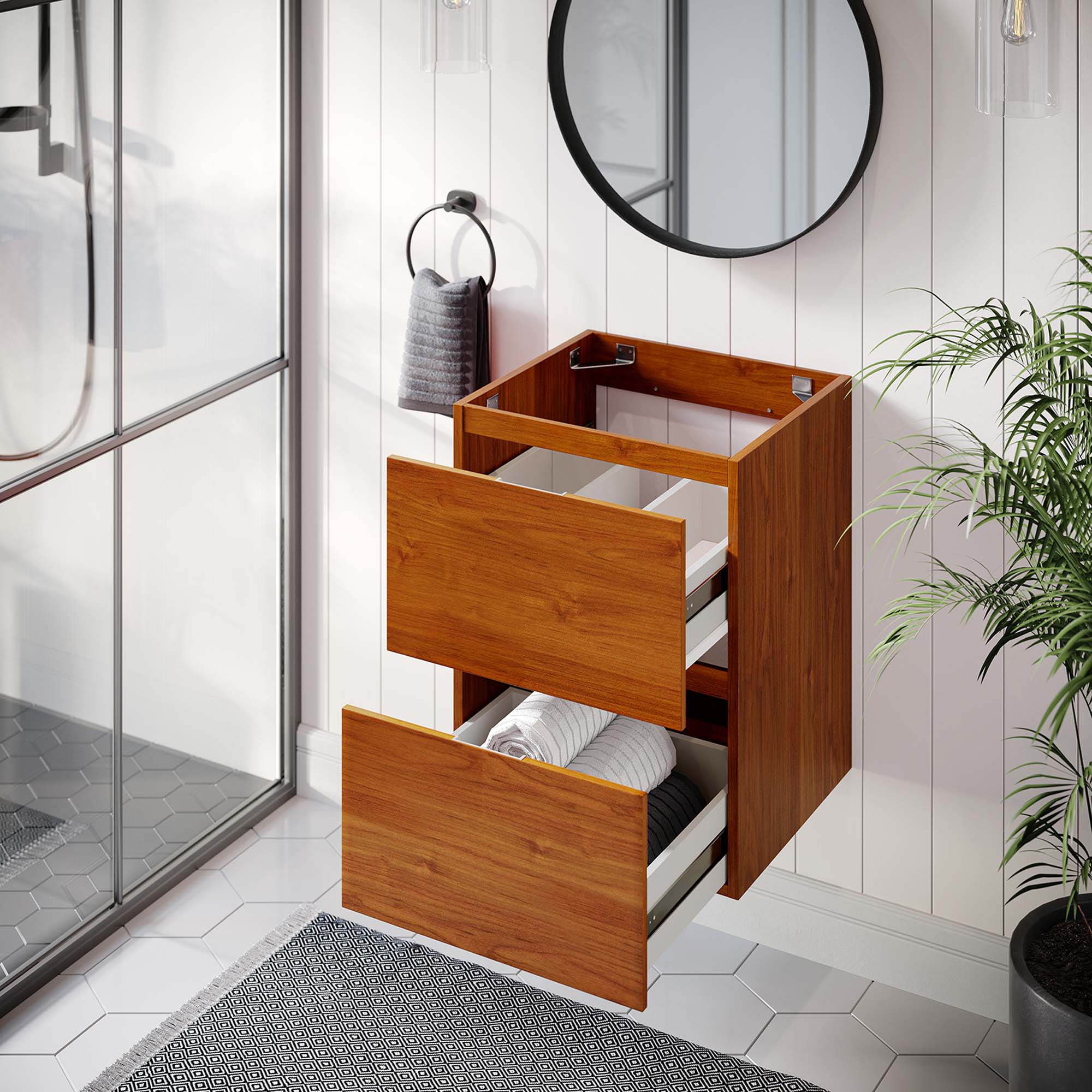 Scenic Wall-Mount Bathroom Cabinet Basin Not Included by Modway