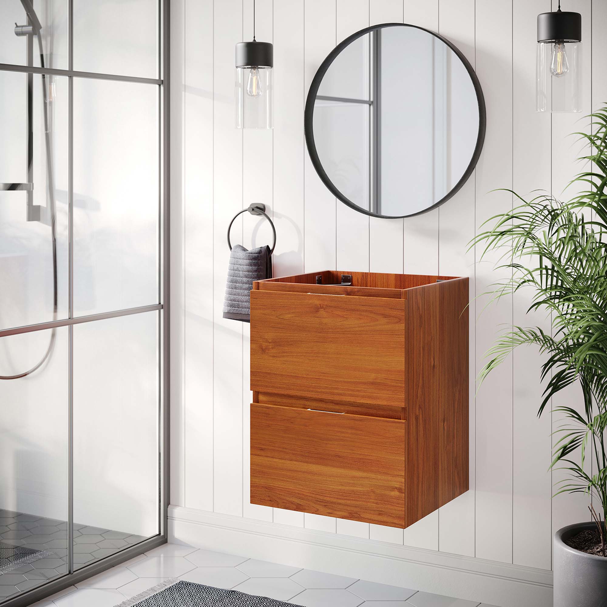 Scenic Wall-Mount Bathroom Cabinet Basin Not Included by Modway
