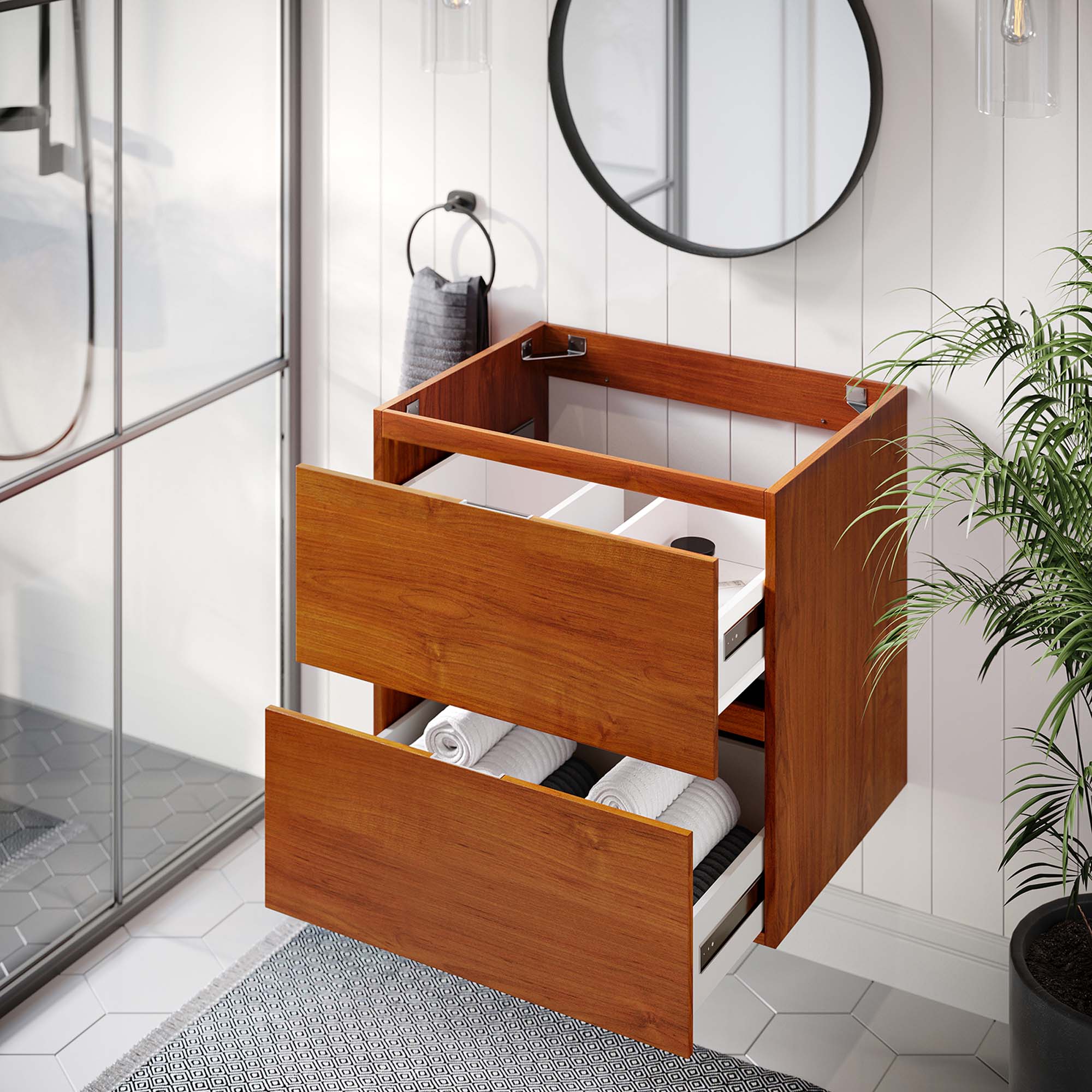 Scenic Wall-Mount Bathroom Cabinet Basin Not Included by Modway
