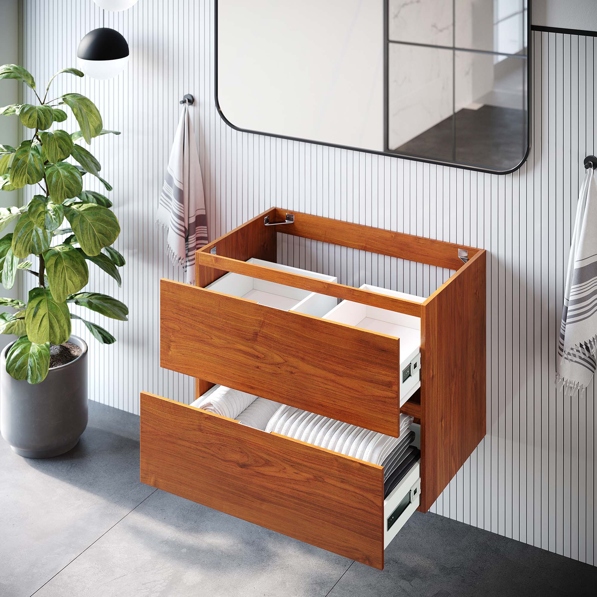 Scenic Wall-Mount Bathroom Cabinet Basin Not Included by Modway