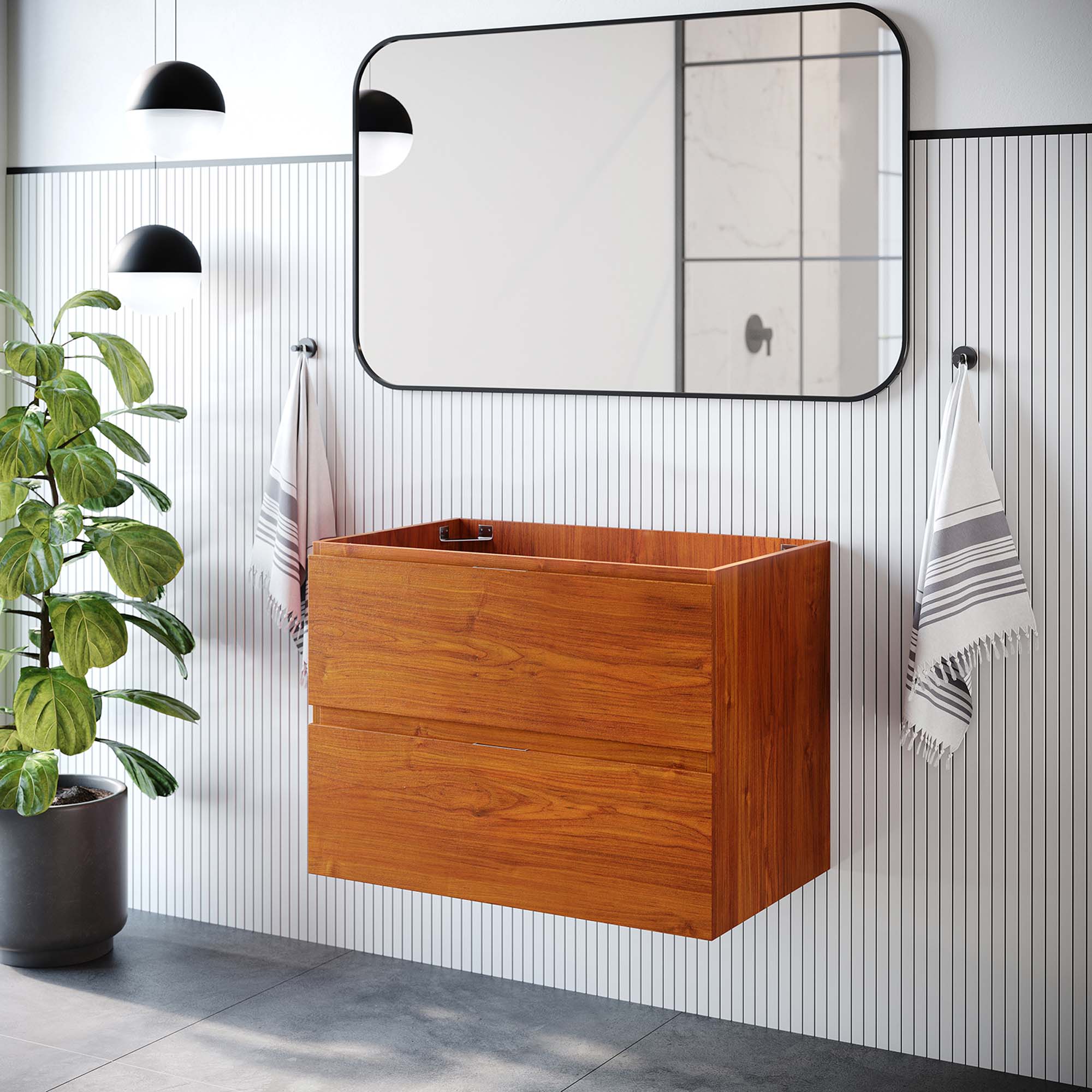 Scenic Wall-Mount Bathroom Cabinet Basin Not Included by Modway