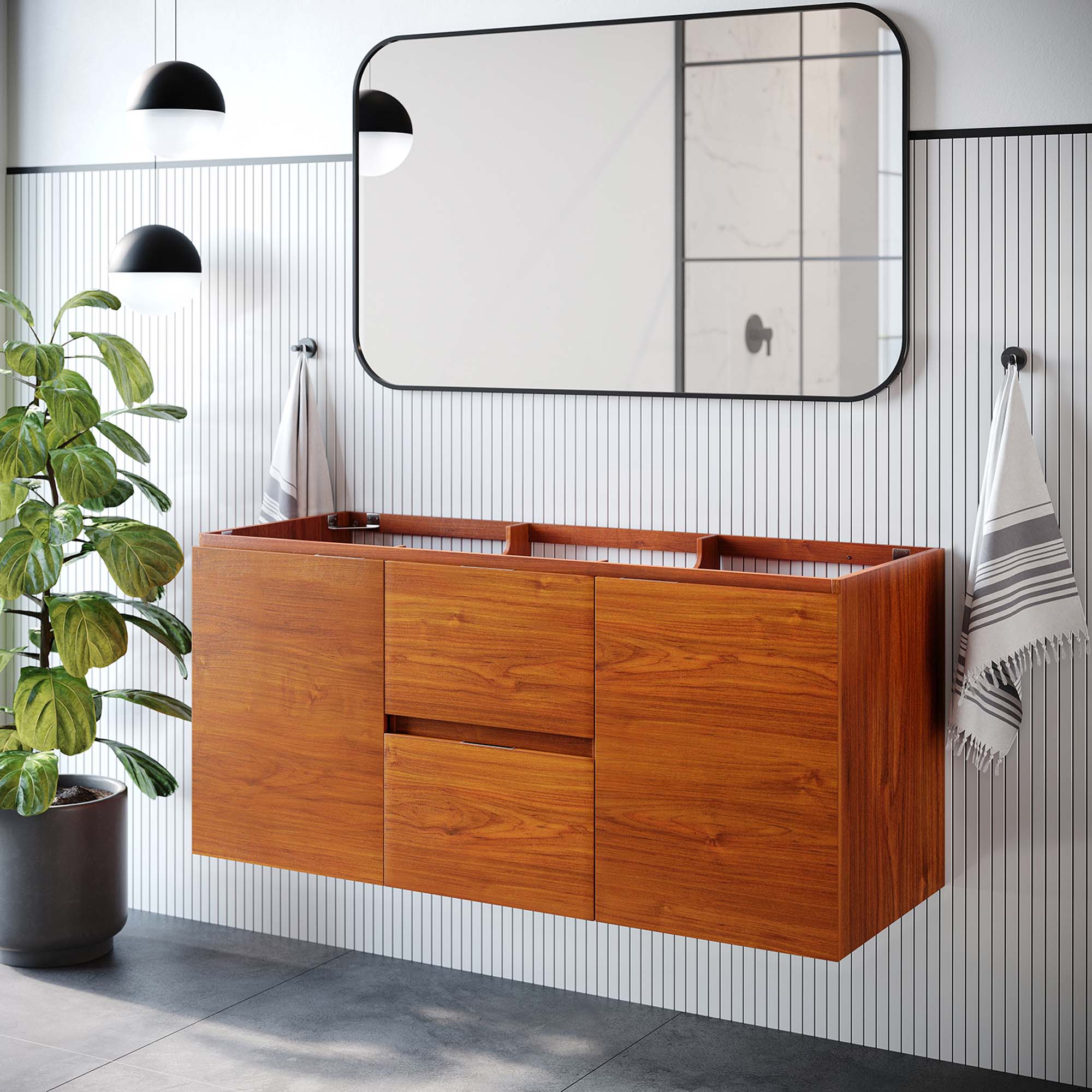 Scenic Wall-Mount Bathroom Cabinet Basin Not Included by Modway
