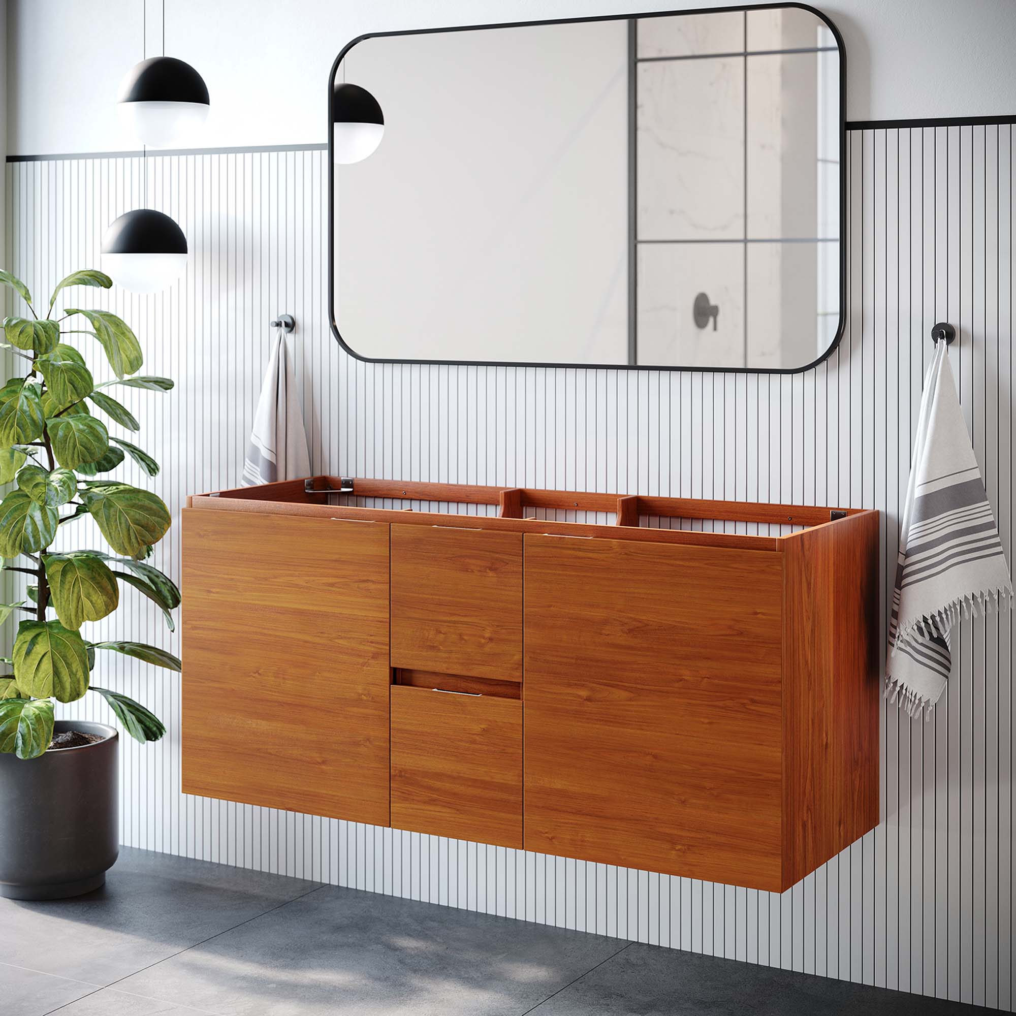 Scenic Wall-Mount Bathroom Cabinet Basin Not Included by Modway