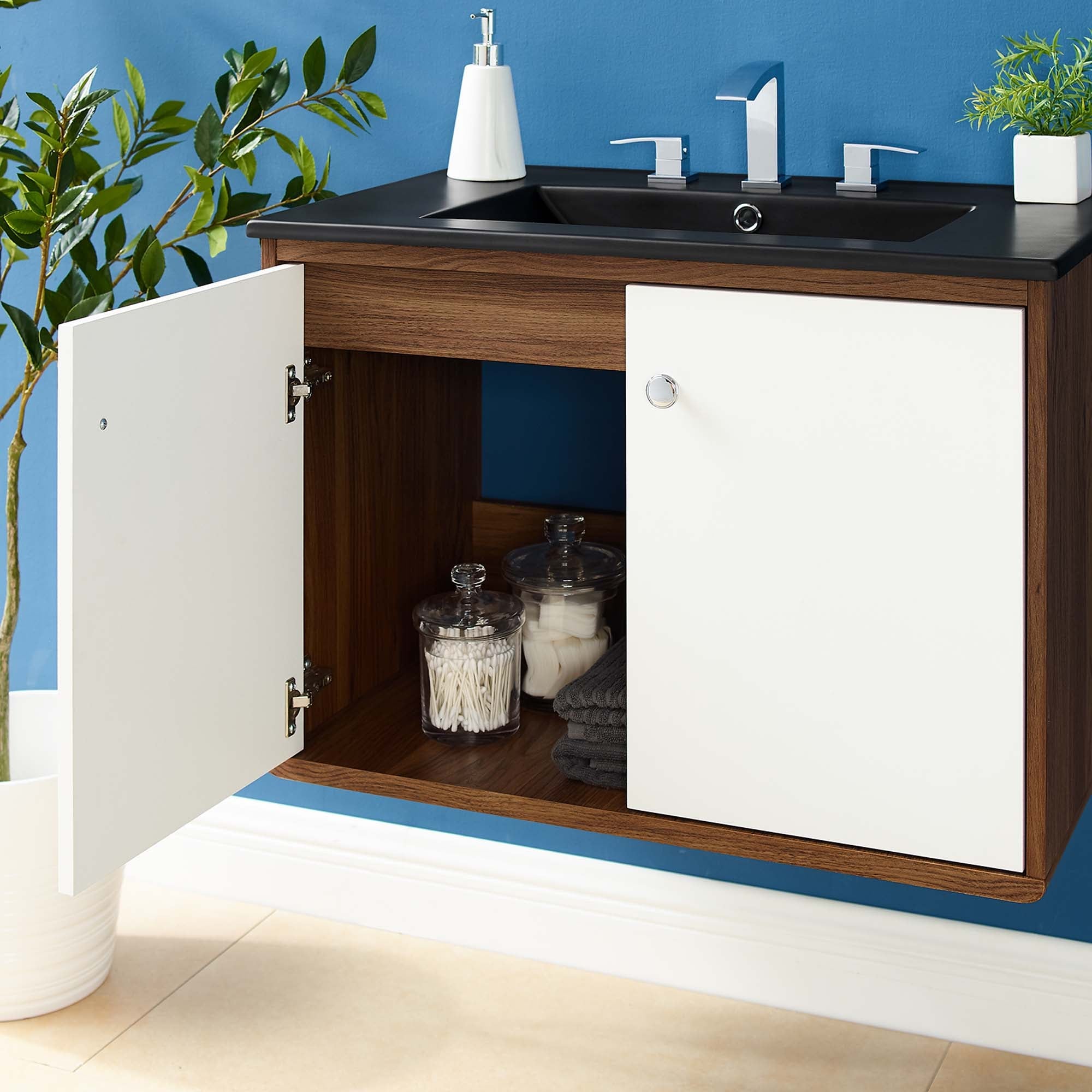 Transmit Wall-Mount Bathroom Vanity Basin Included by Modway
