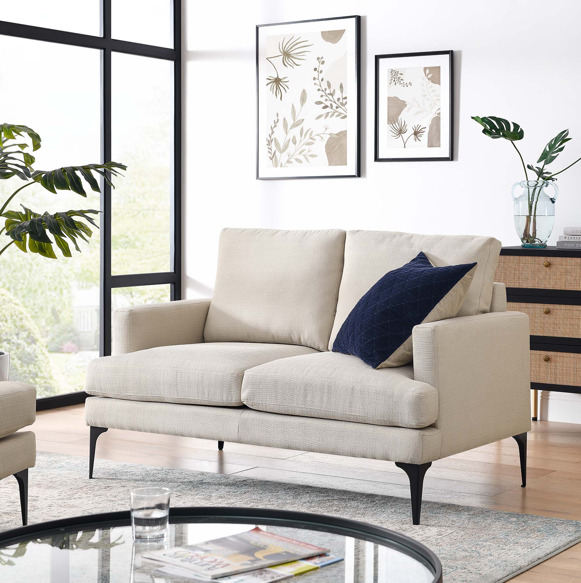 Evermore Upholstered Fabric Loveseat by Modway