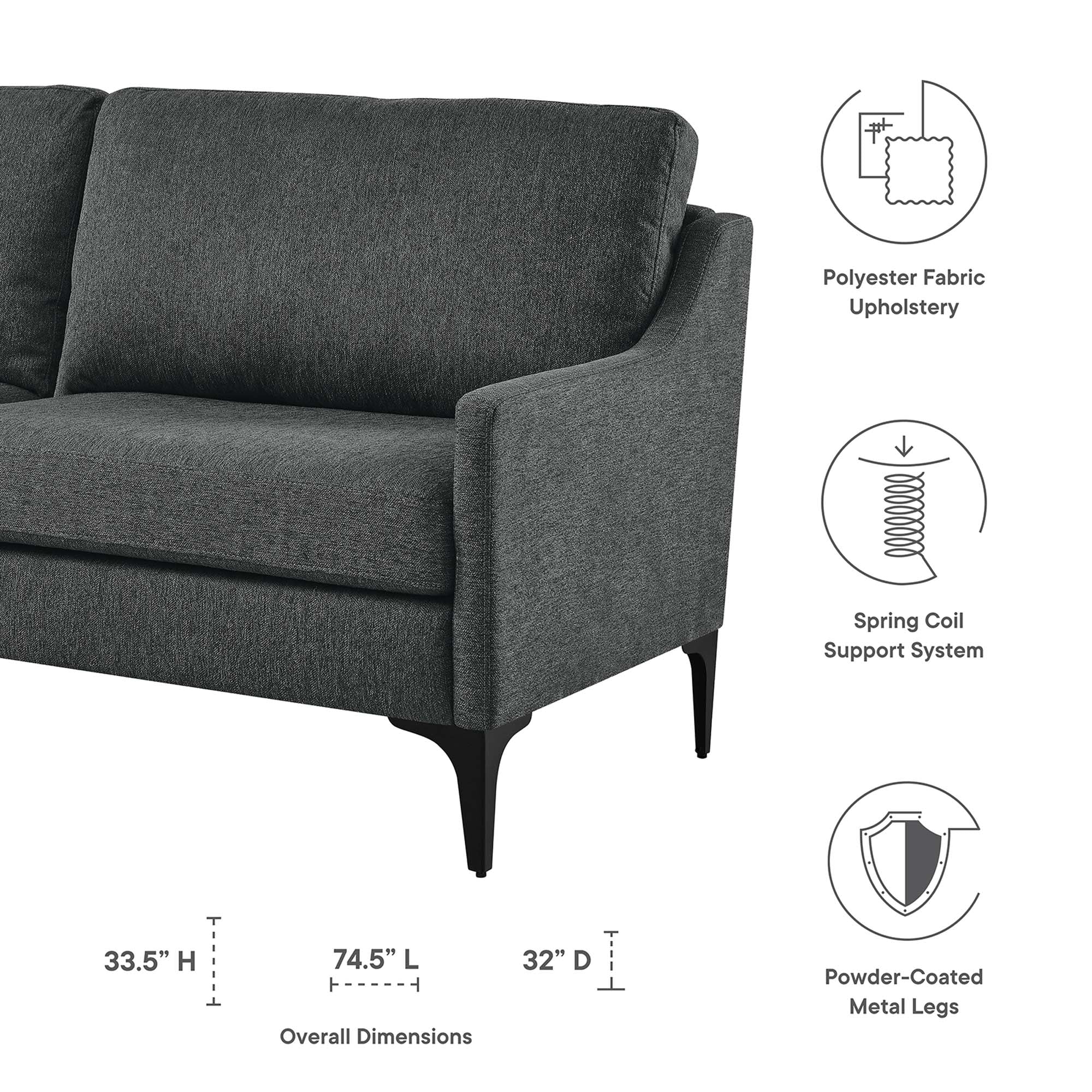 Corland Upholstered Fabric Sofa by Modway