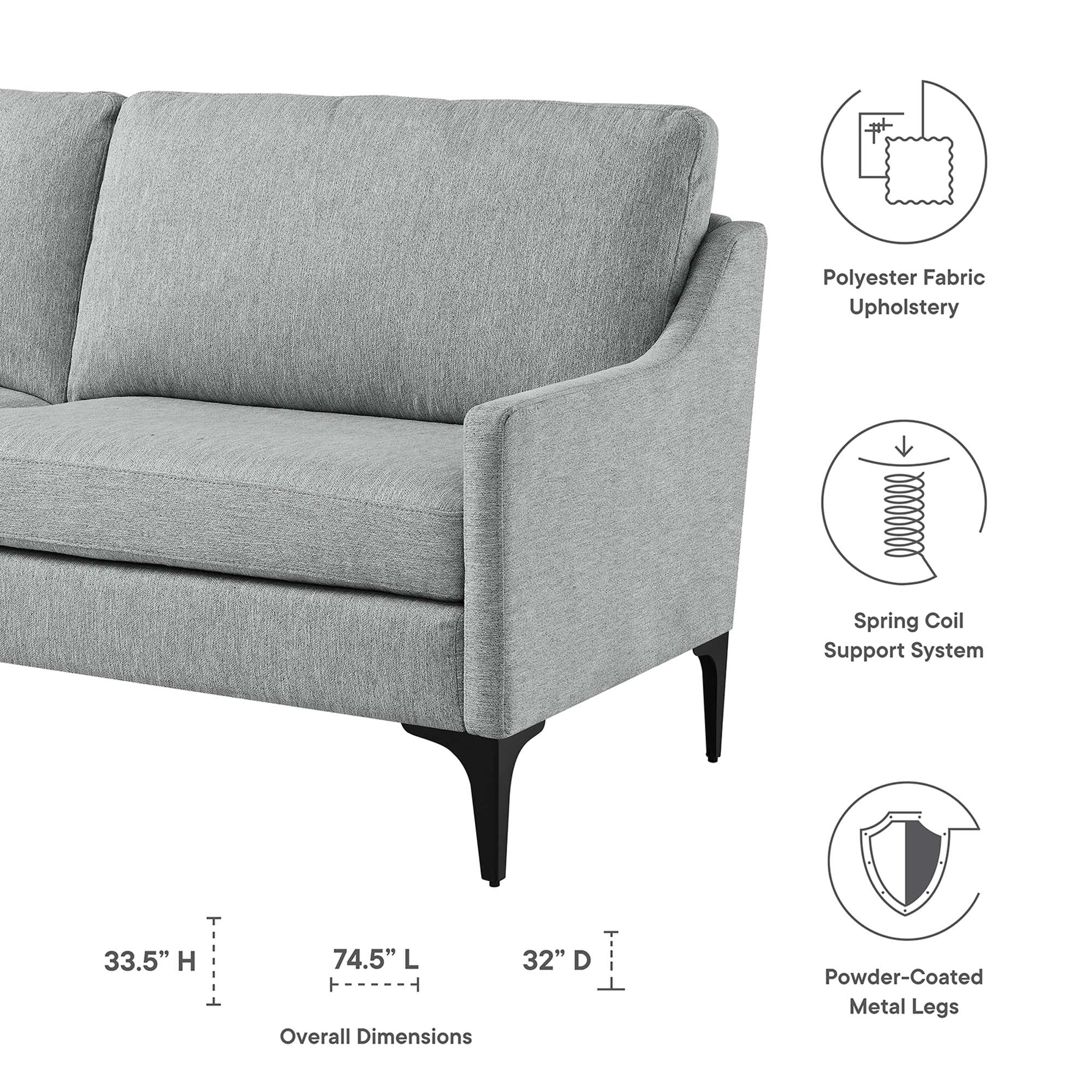 Corland Upholstered Fabric Sofa by Modway