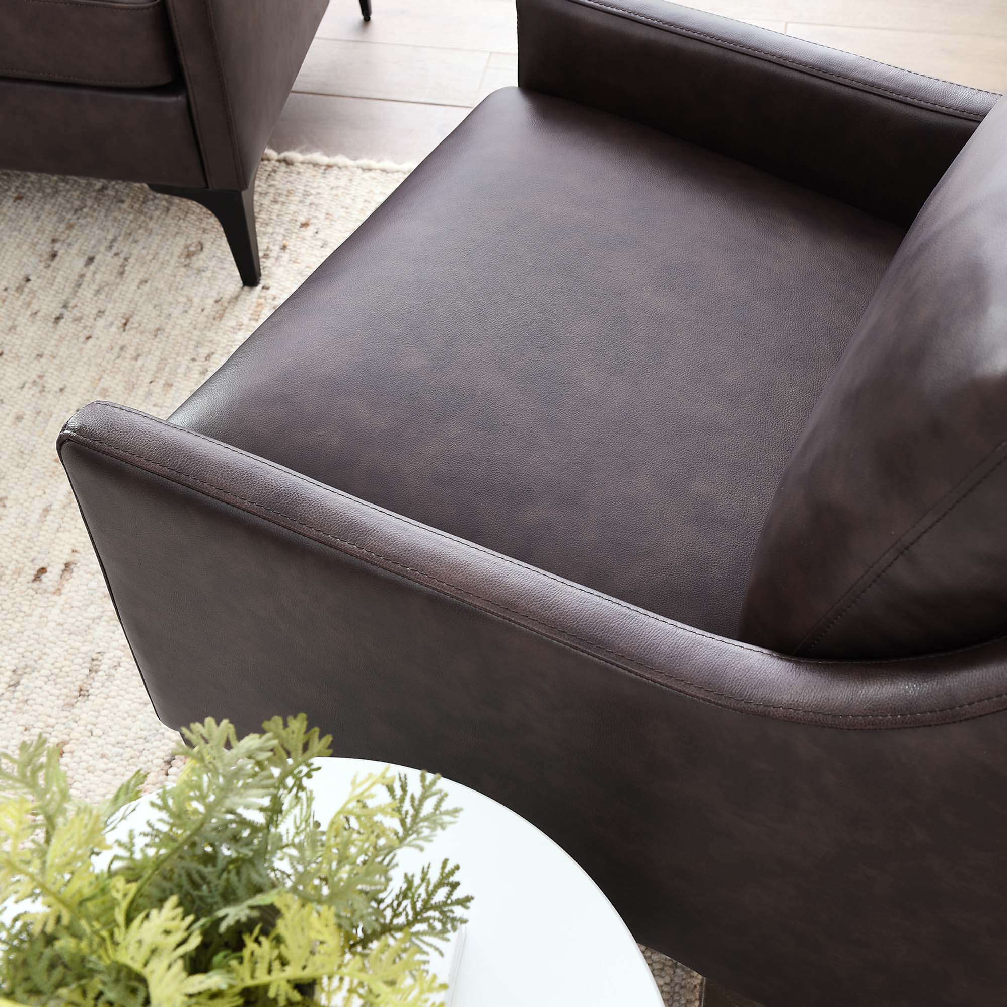 Corland Leather Armchair by Modway