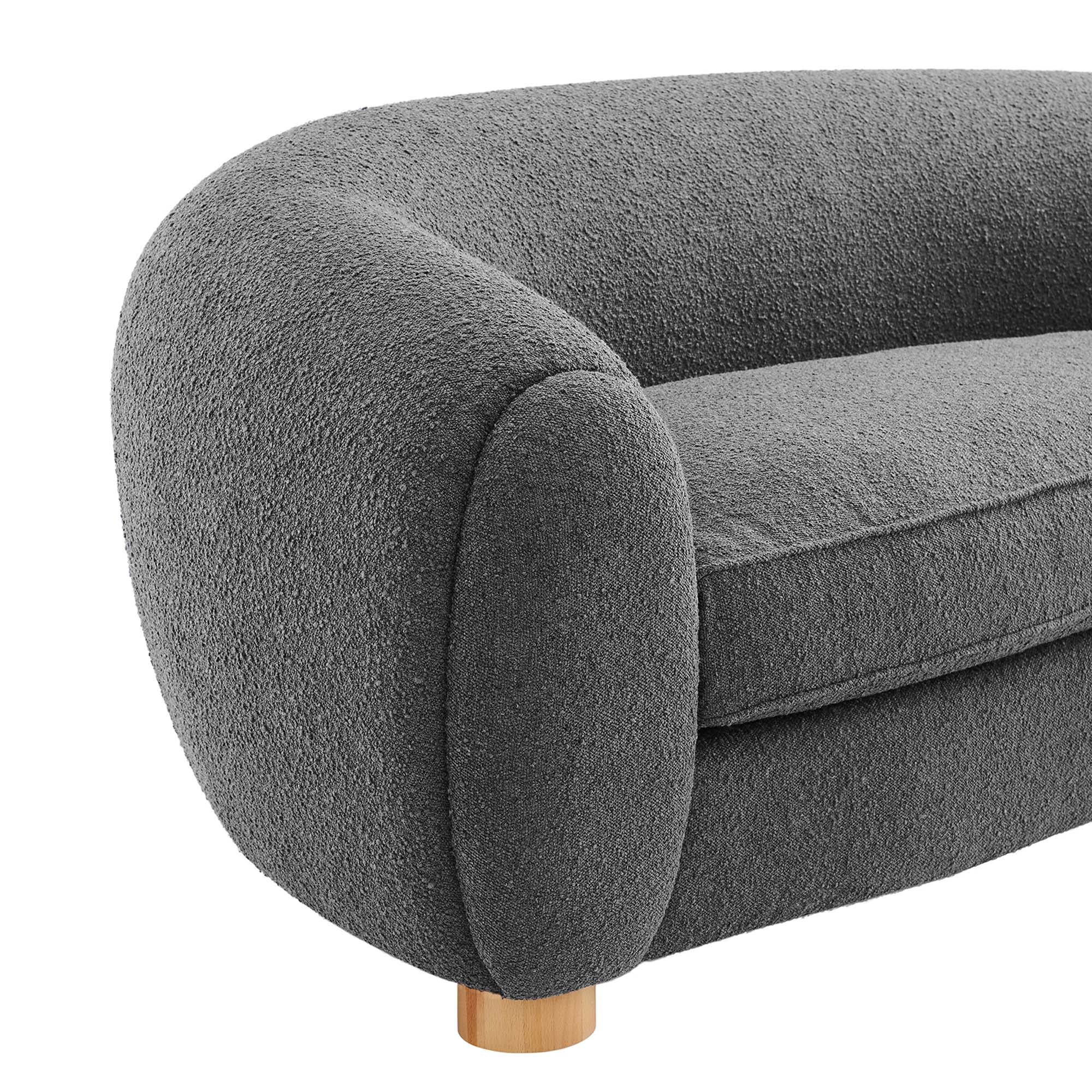 Abundant Boucle Upholstered Fabric Sofa by Modway