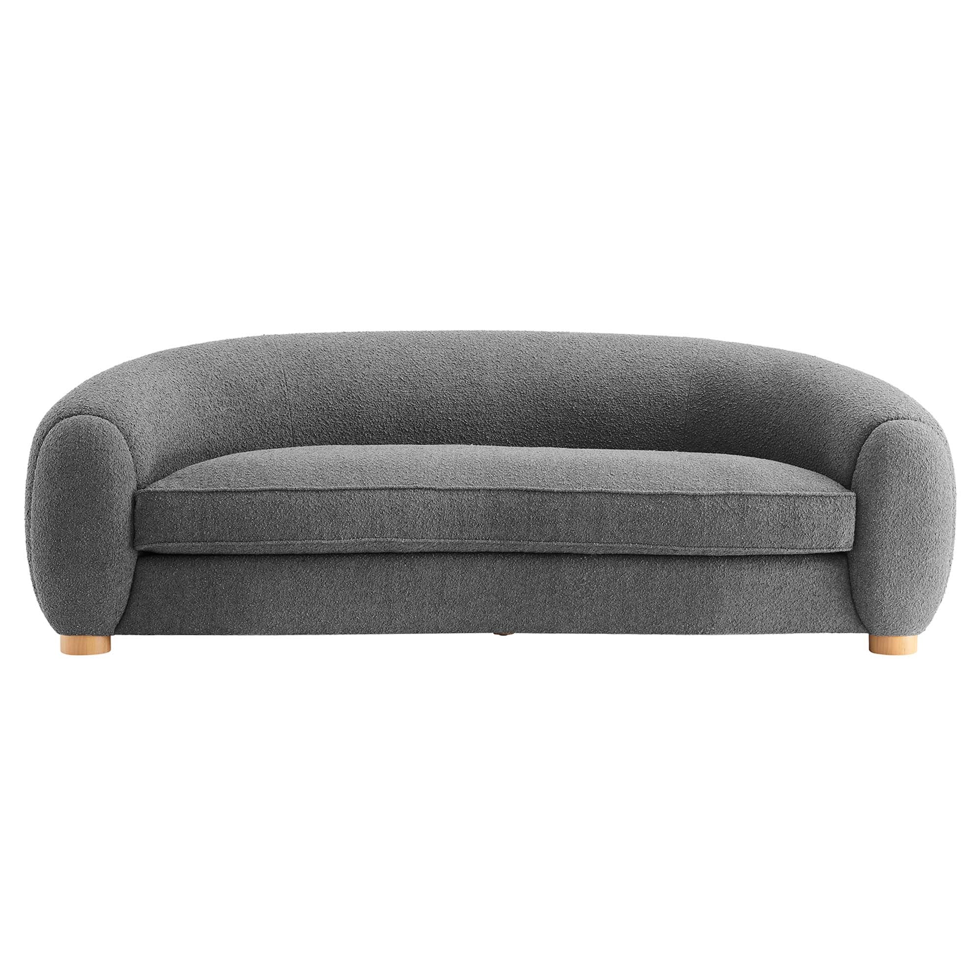 Abundant Boucle Upholstered Fabric Sofa by Modway
