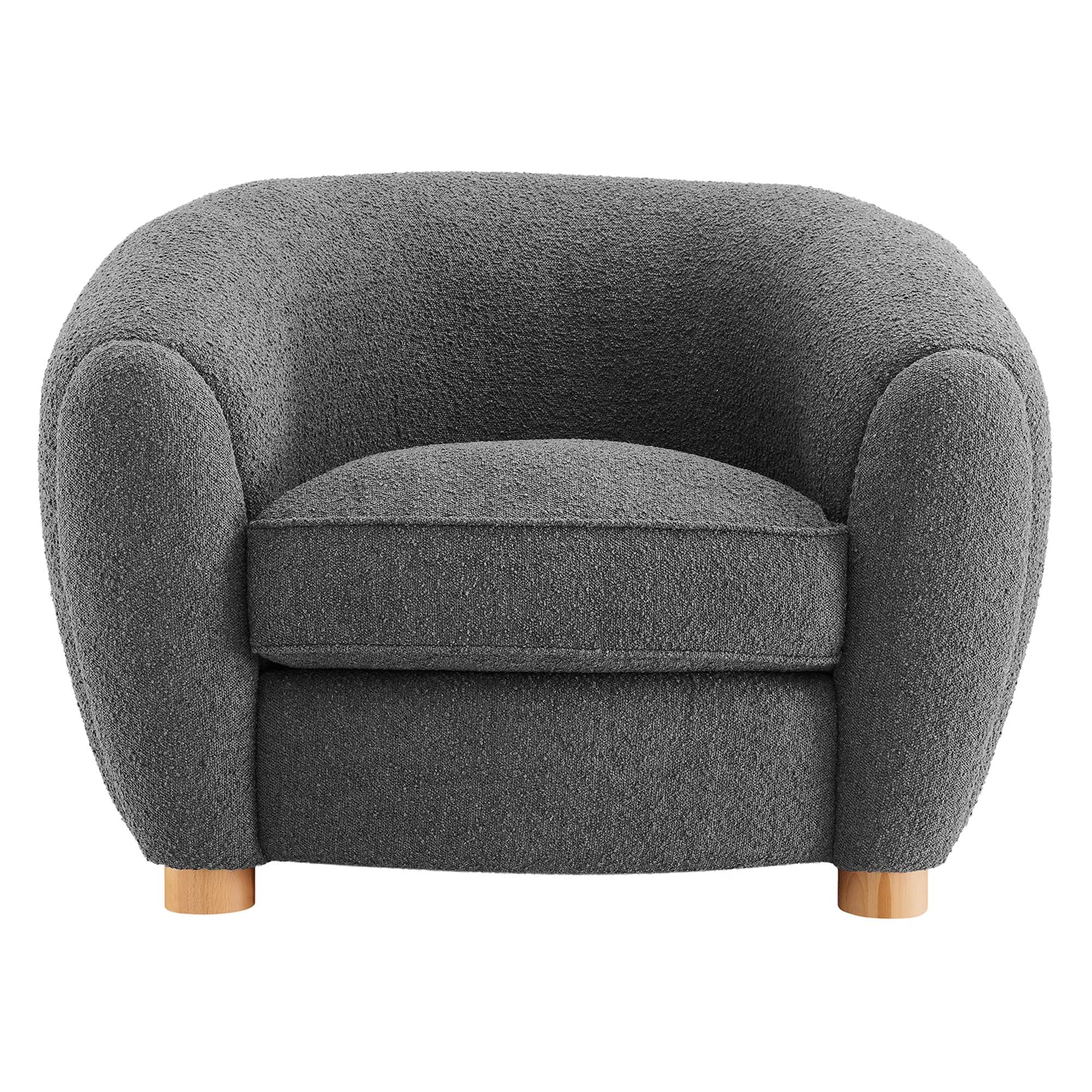 Abundant Boucle Upholstered Fabric Armchair by Modway