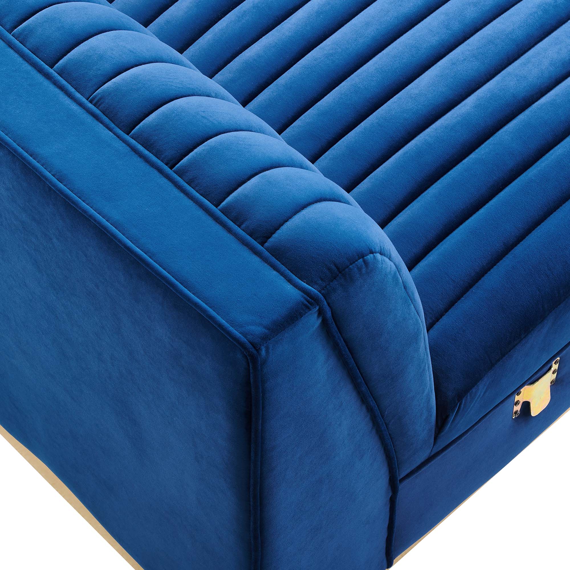 Sanguine Channel Tufted Performance Velvet Modular Sectional Sofa Armless Chair by Modway