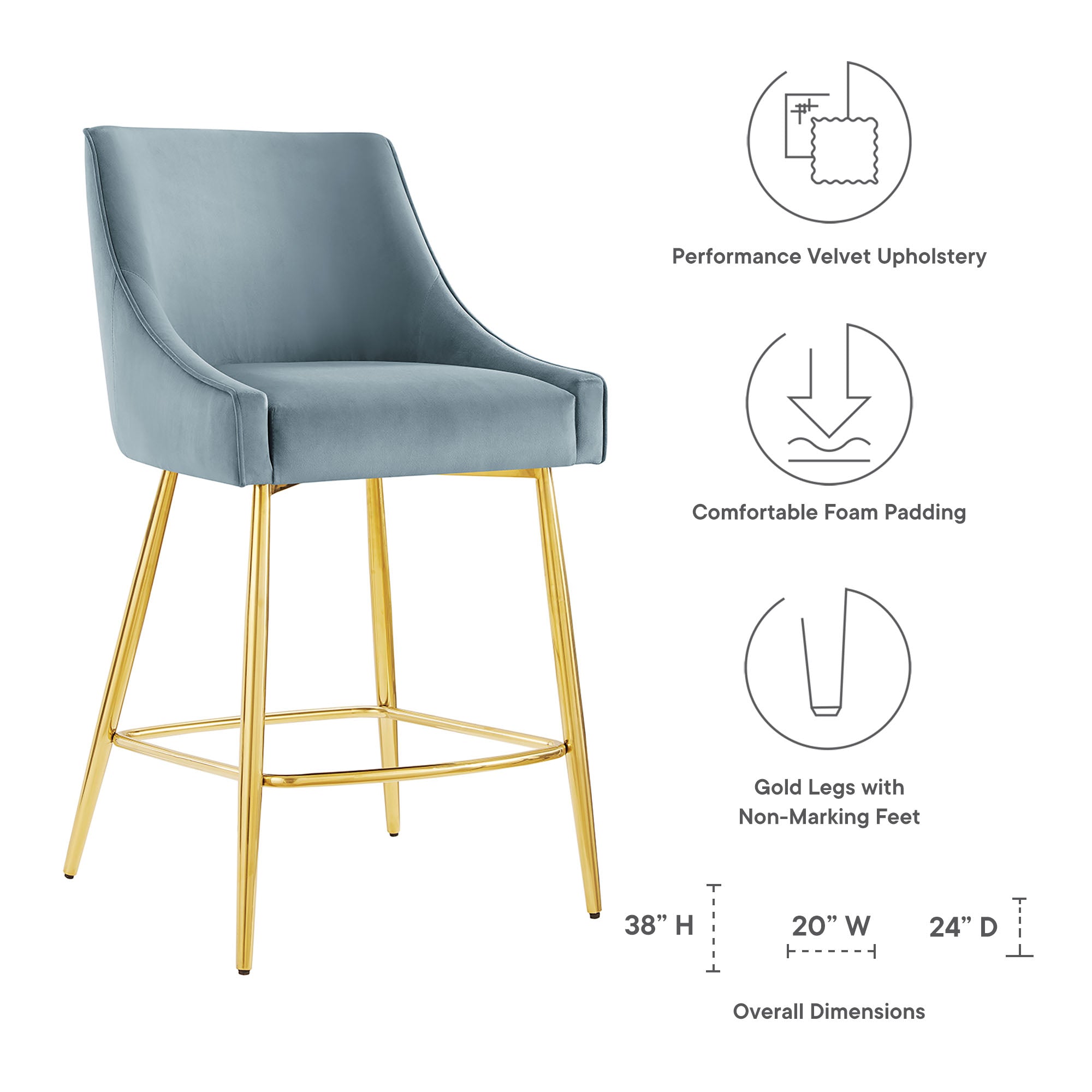 Discern Counter Stools - Set of 2 by Modway