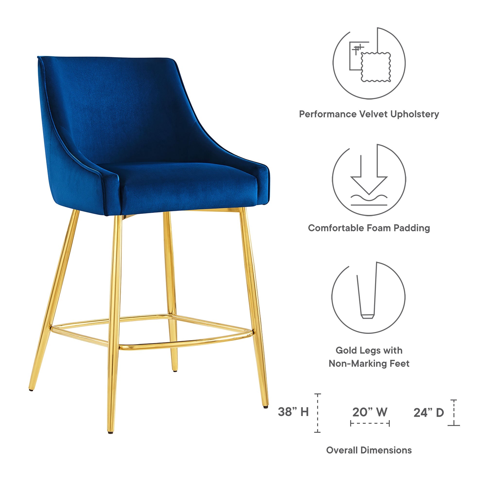 Discern Counter Stools - Set of 2 by Modway