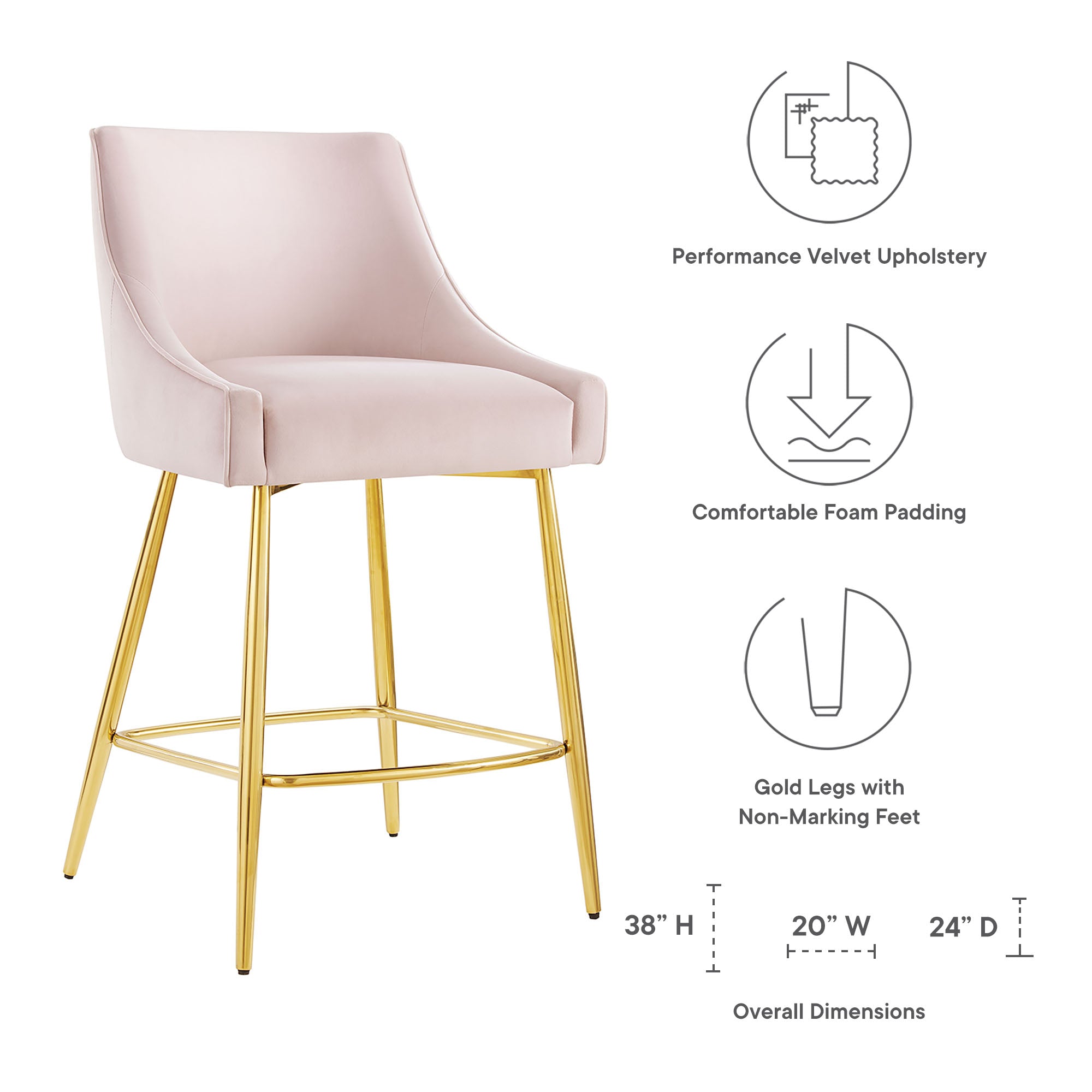 Discern Counter Stools - Set of 2 by Modway