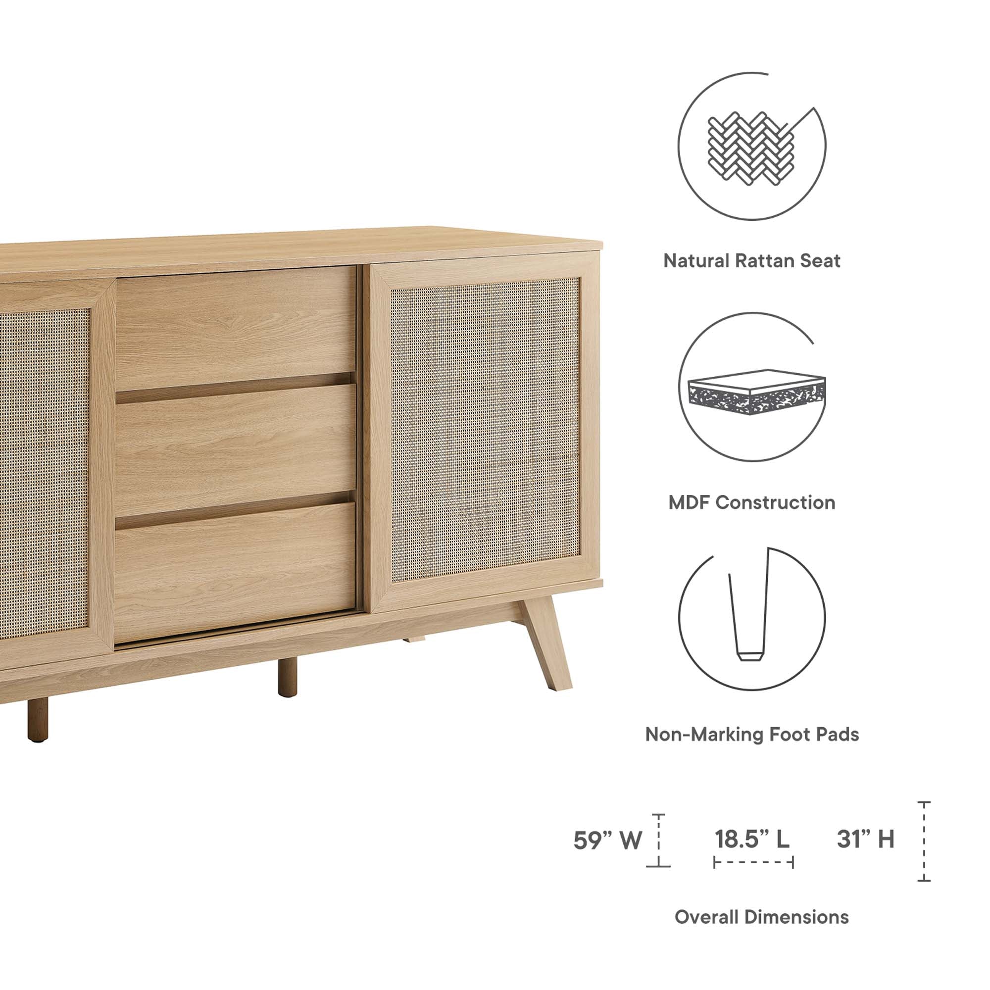 Soma 59" Sideboard by Modway