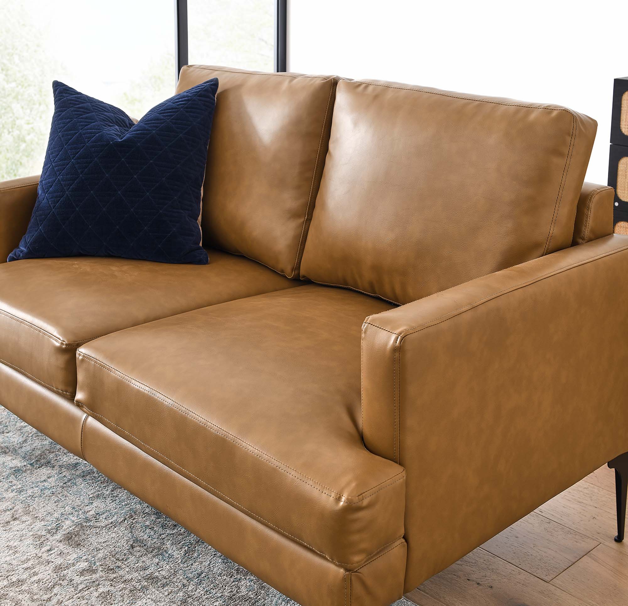 Evermore Vegan Leather Loveseat by Modway