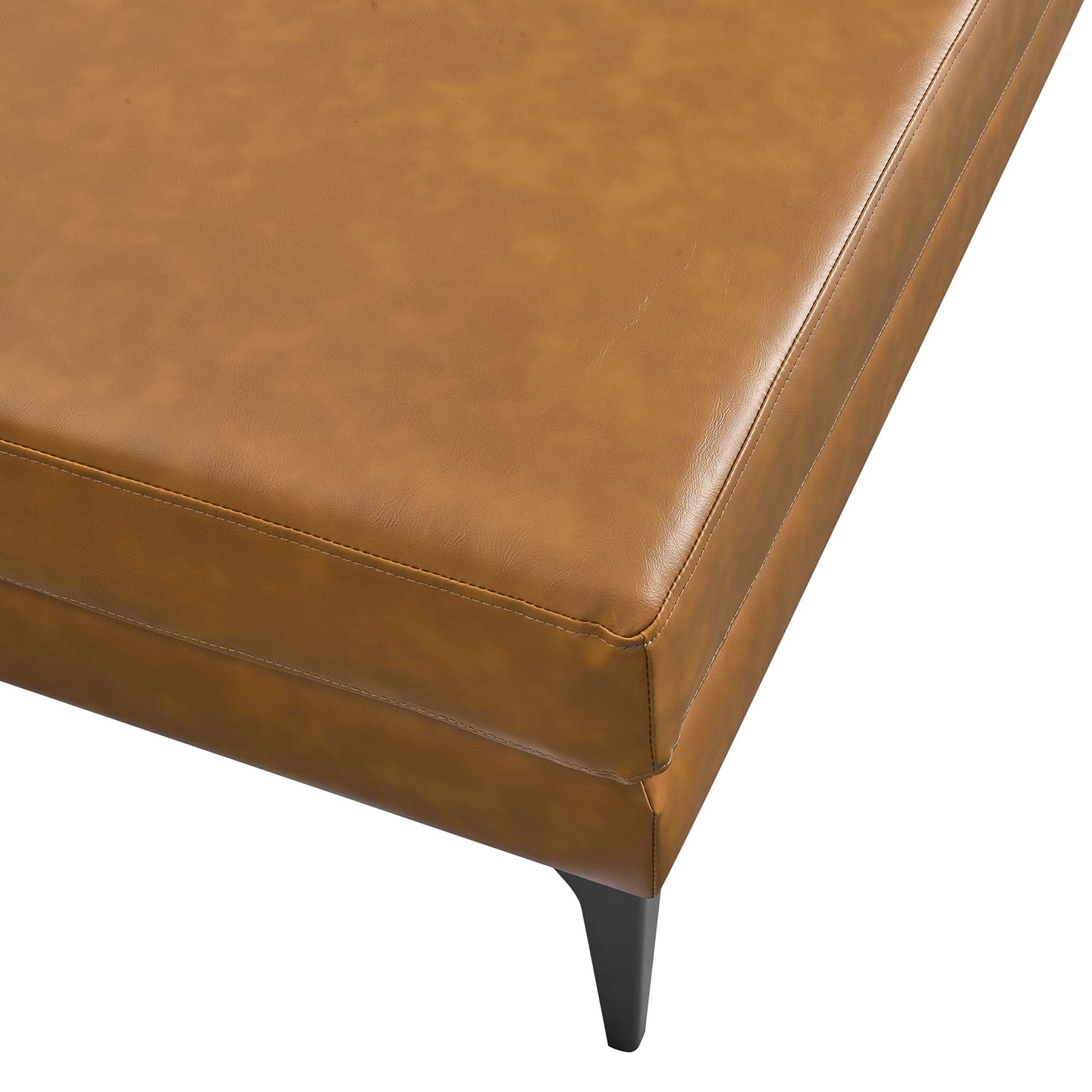 Evermore Vegan Leather Ottoman by Modway