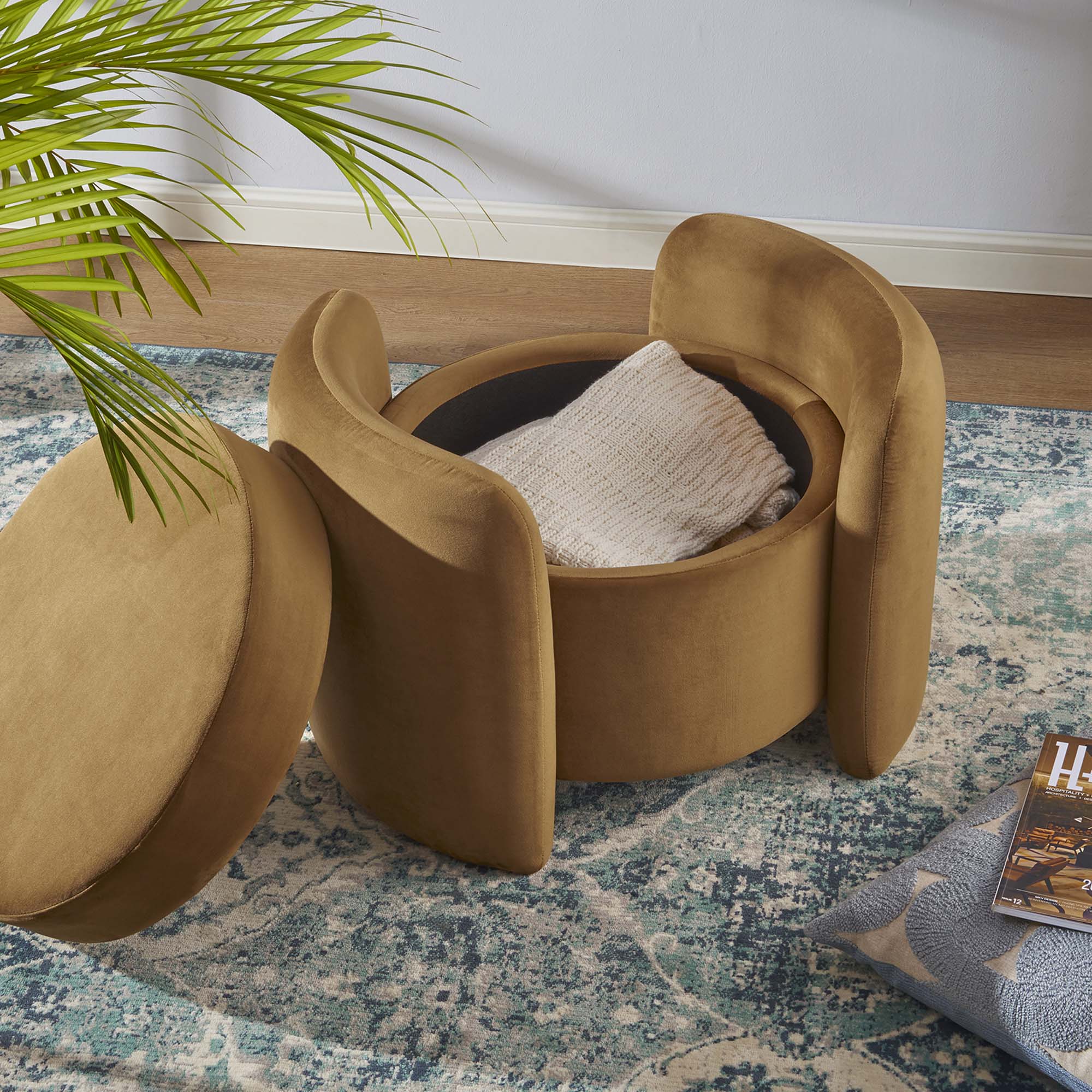 Nebula Upholstered Performance Velvet Ottoman by Modway