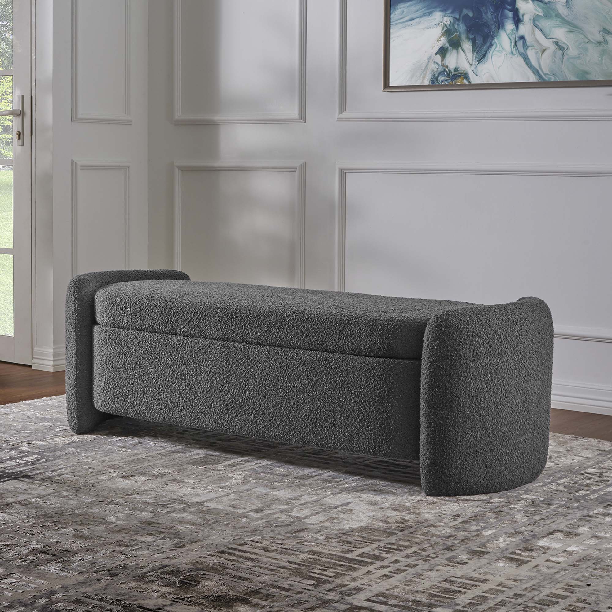 Nebula Boucle Upholstered Bench by Modway