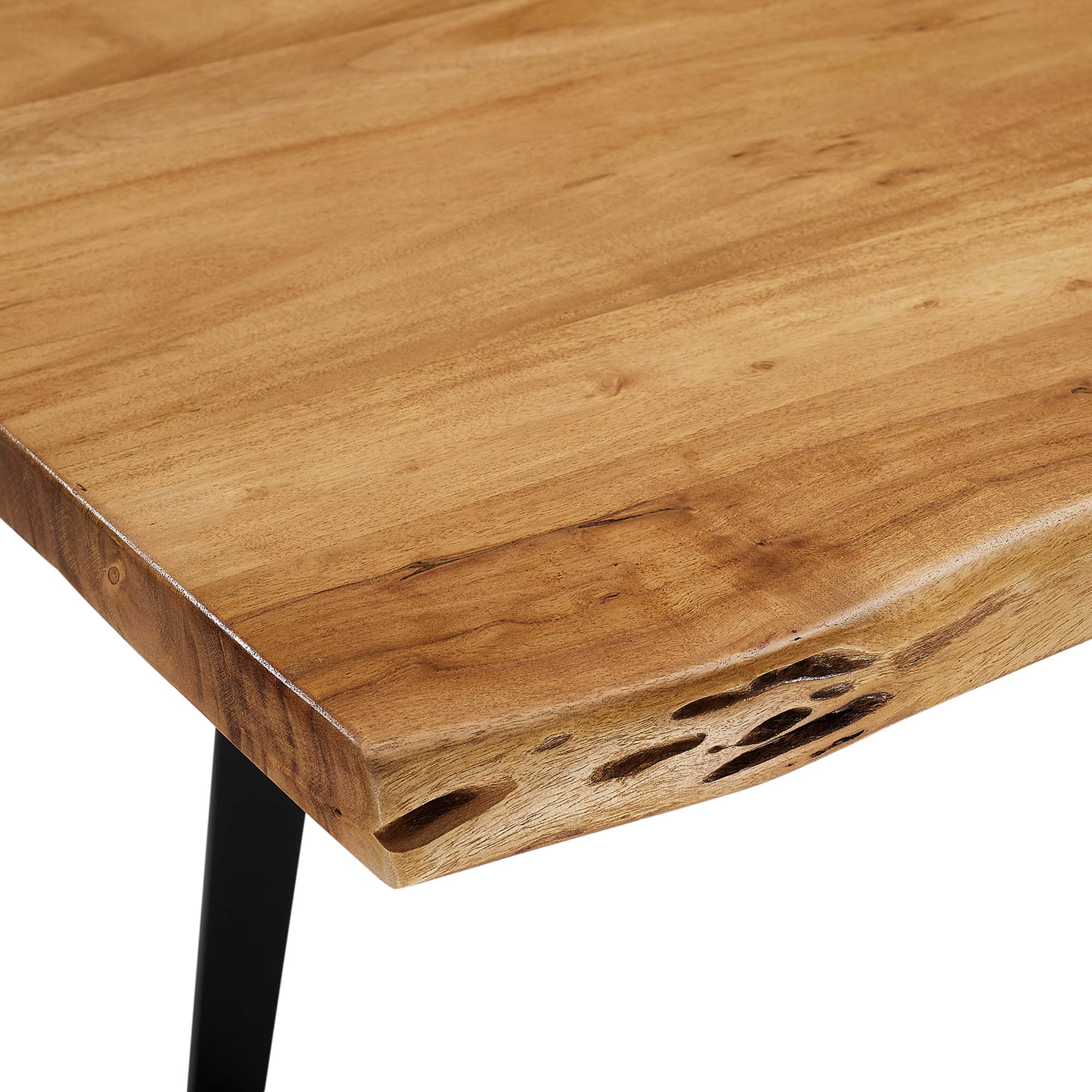 Viggo 60" Live Edge Acacia Wood Acacia Wood Dining Table by Modway