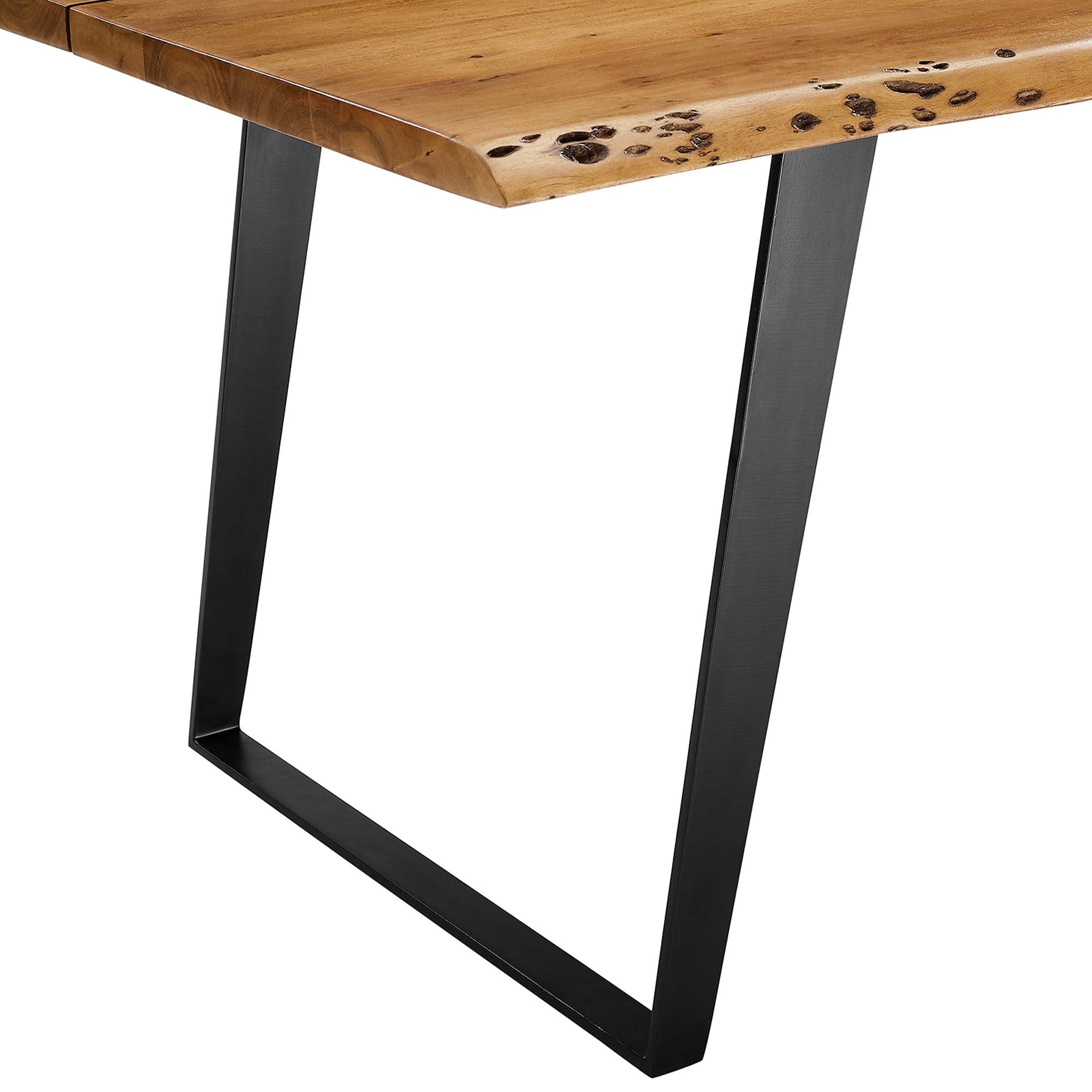 Viggo 60" Live Edge Acacia Wood Acacia Wood Dining Table by Modway