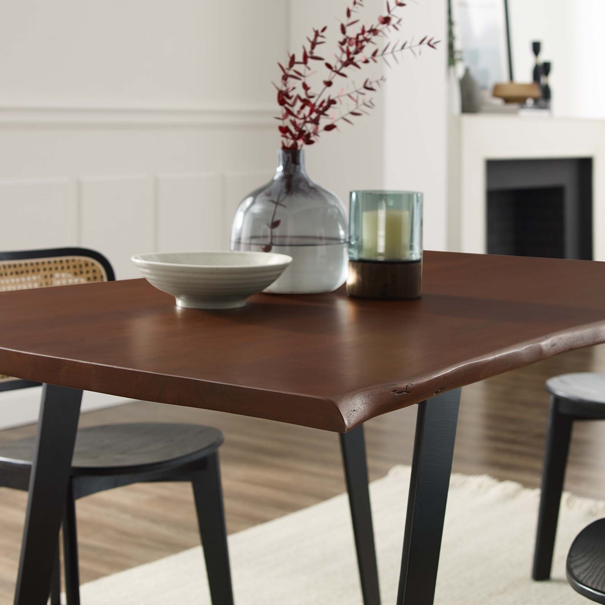Viggo 60" Live Edge Acacia Wood Acacia Wood Dining Table by Modway
