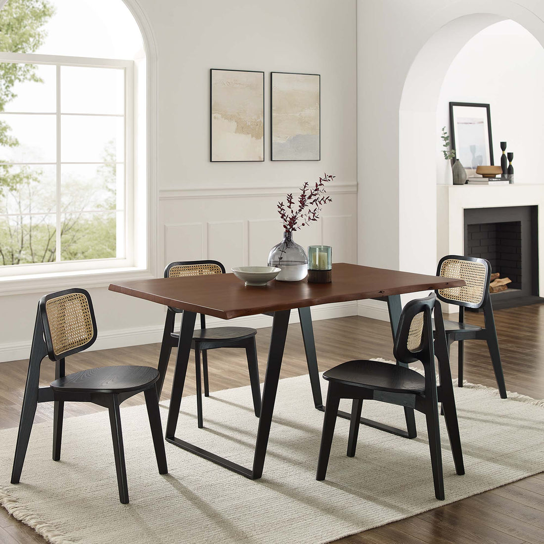 Viggo 60" Live Edge Acacia Wood Acacia Wood Dining Table by Modway